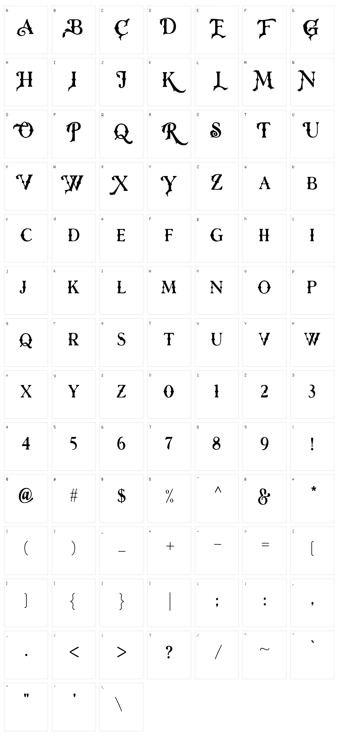 Rose Knight Character Set