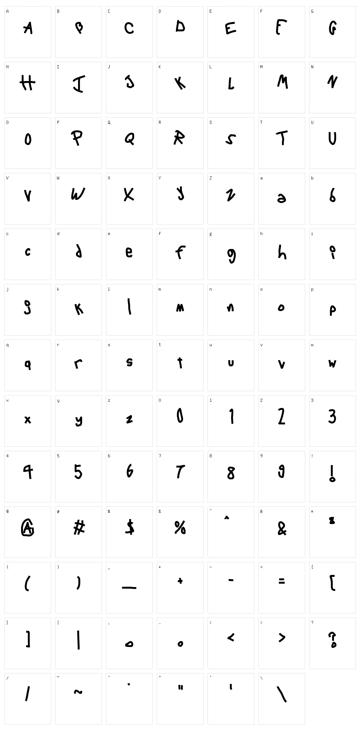 6 Script Character Set