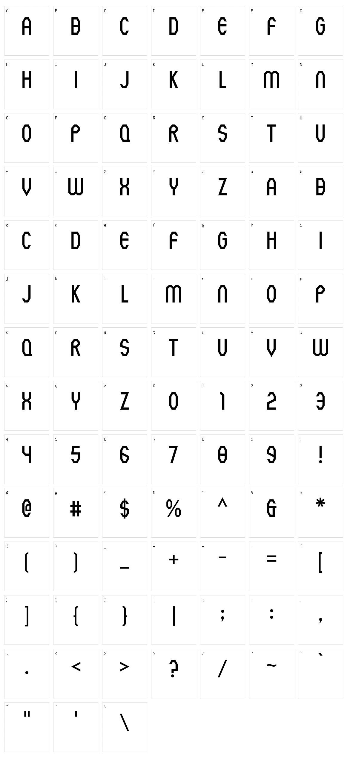 Rothwell Character Set