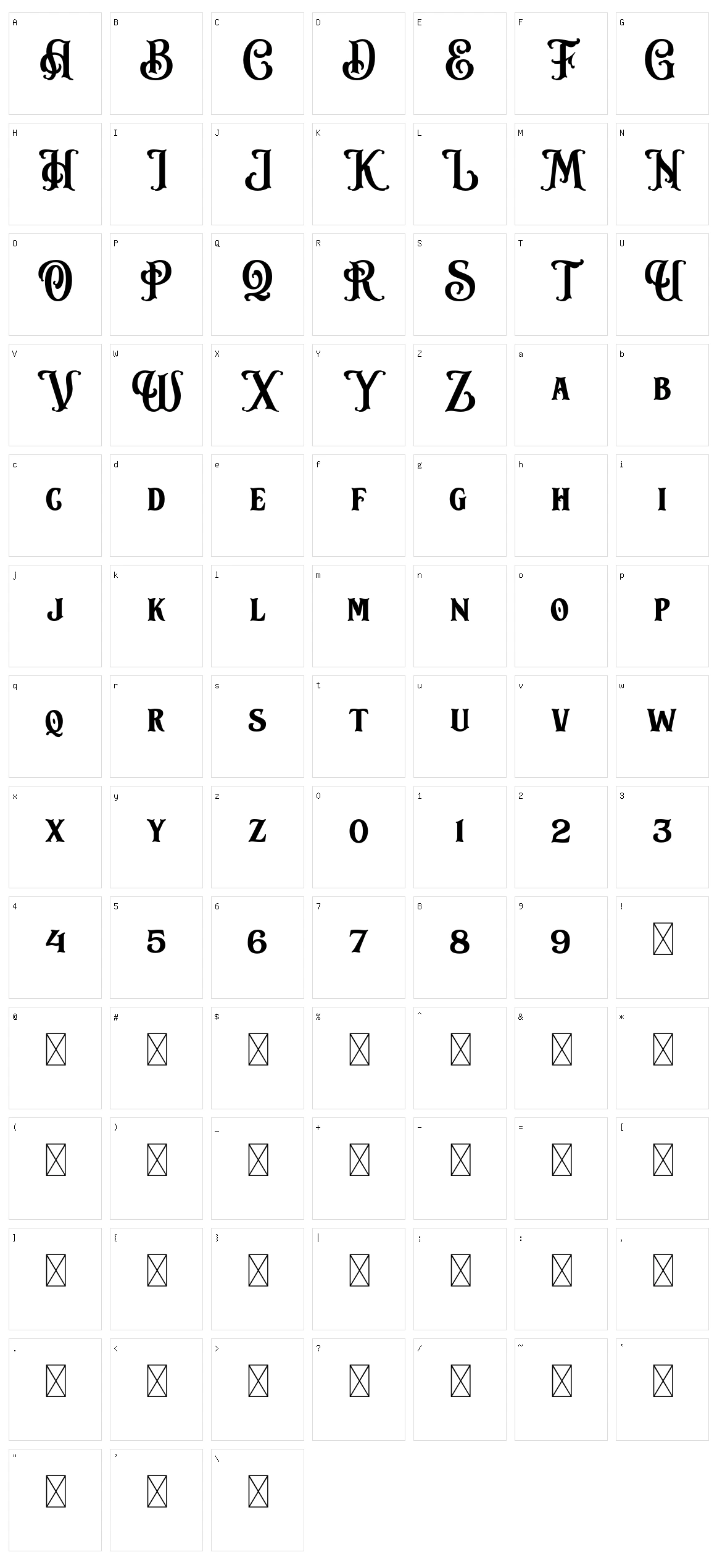 Rotten Banquet Character Set