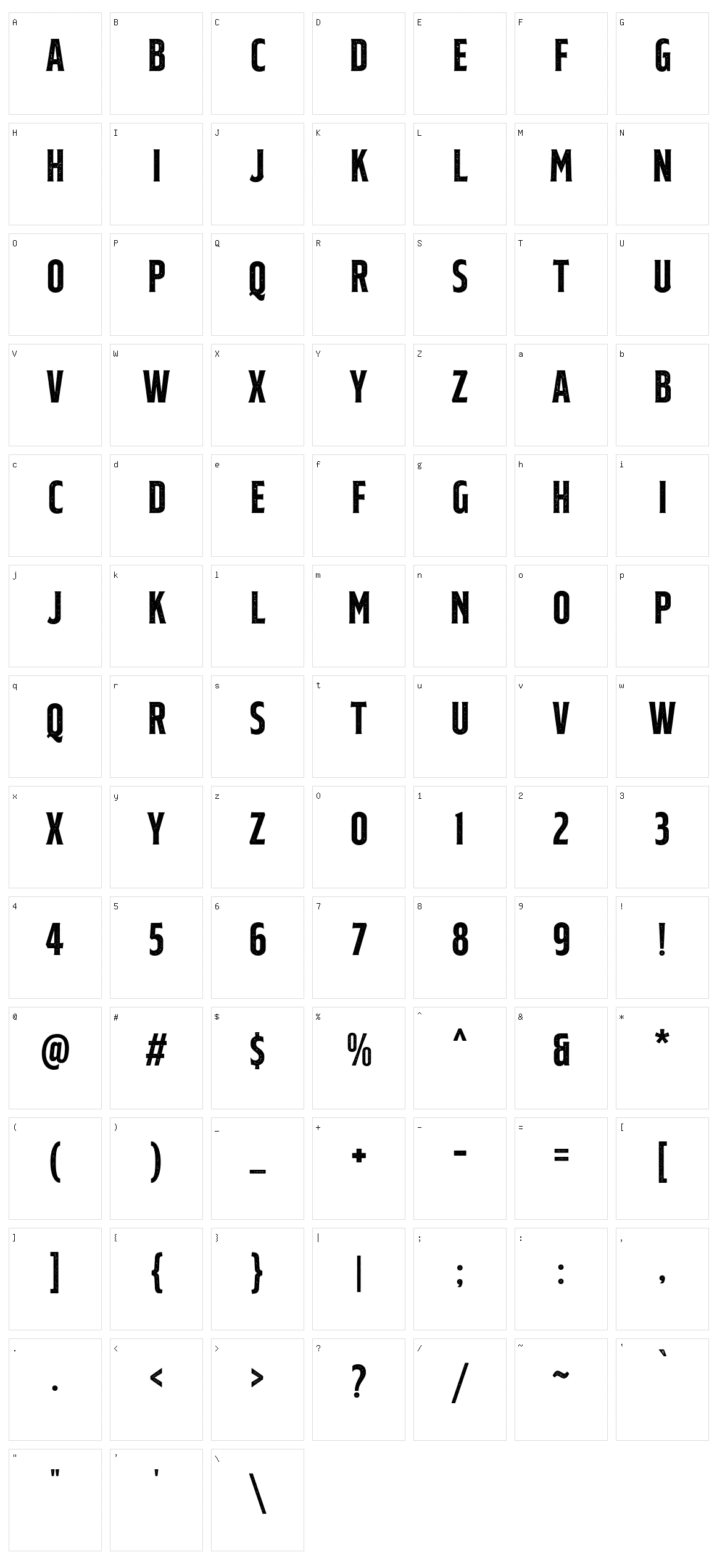 RTCO Flinton Character Set