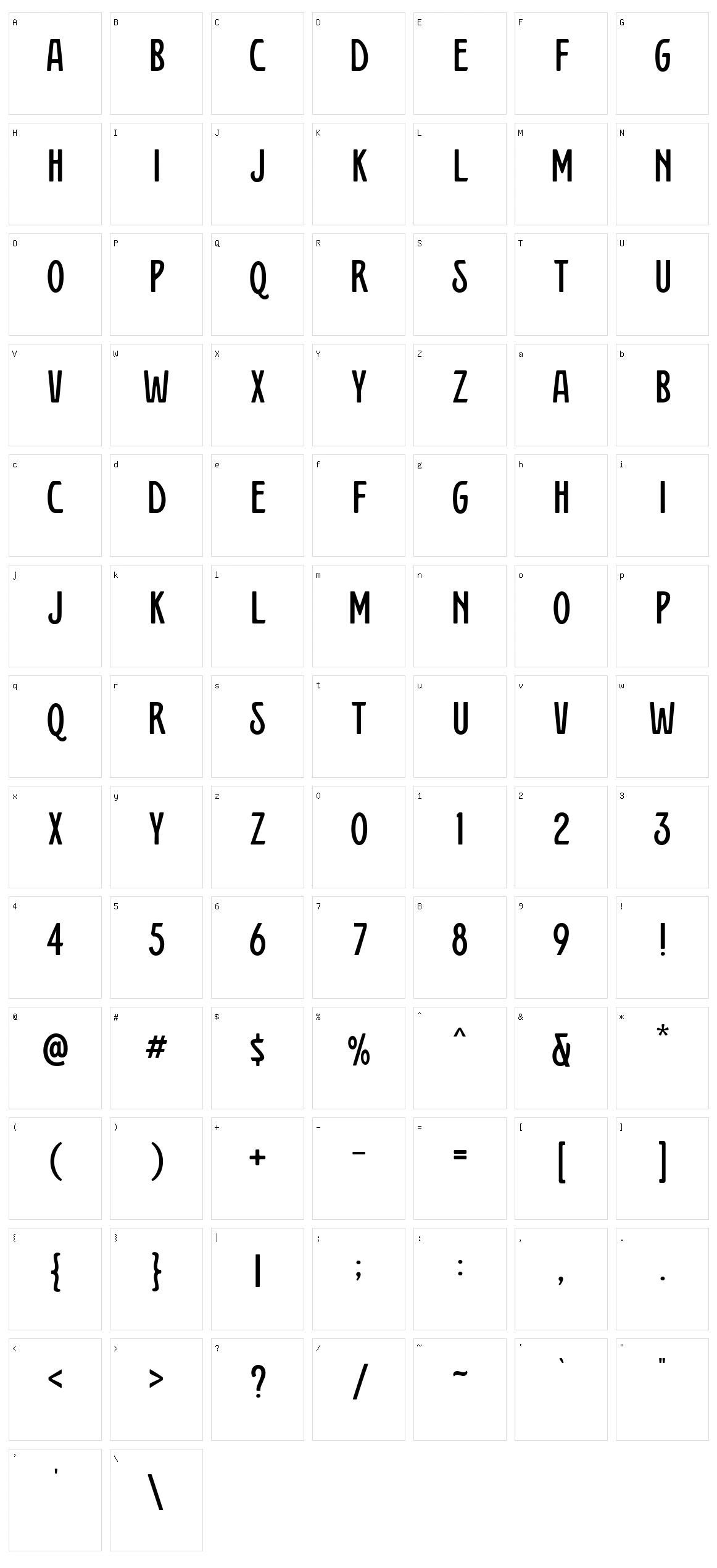 Runestars Character Set