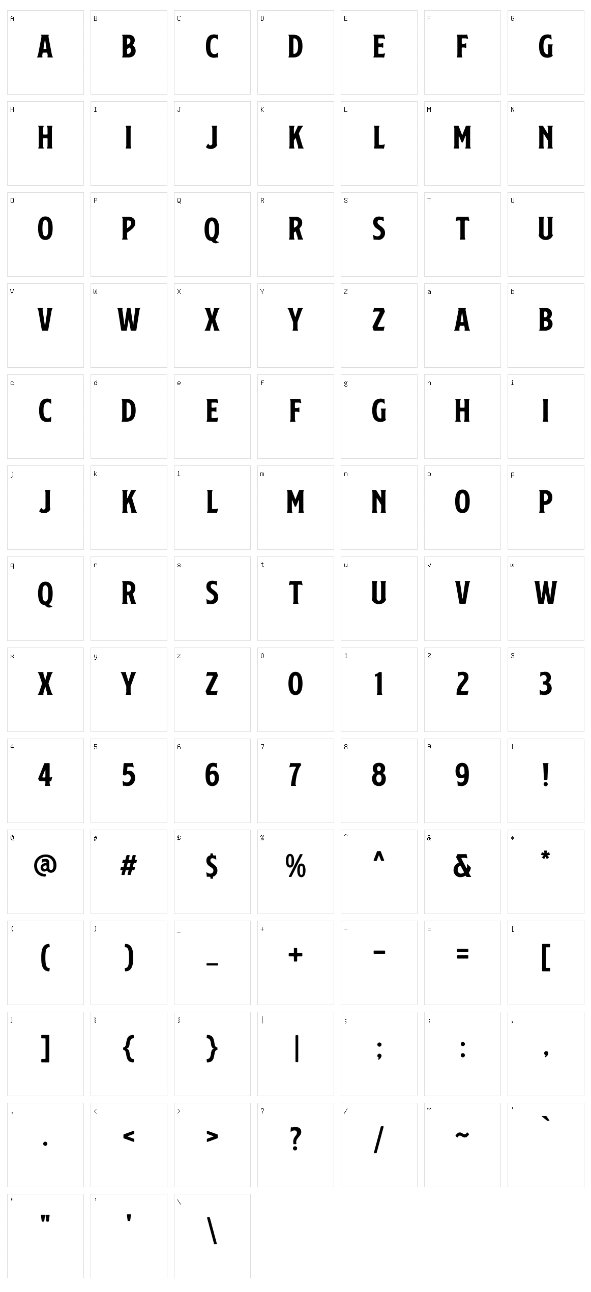 S&S Nickson One Character Set