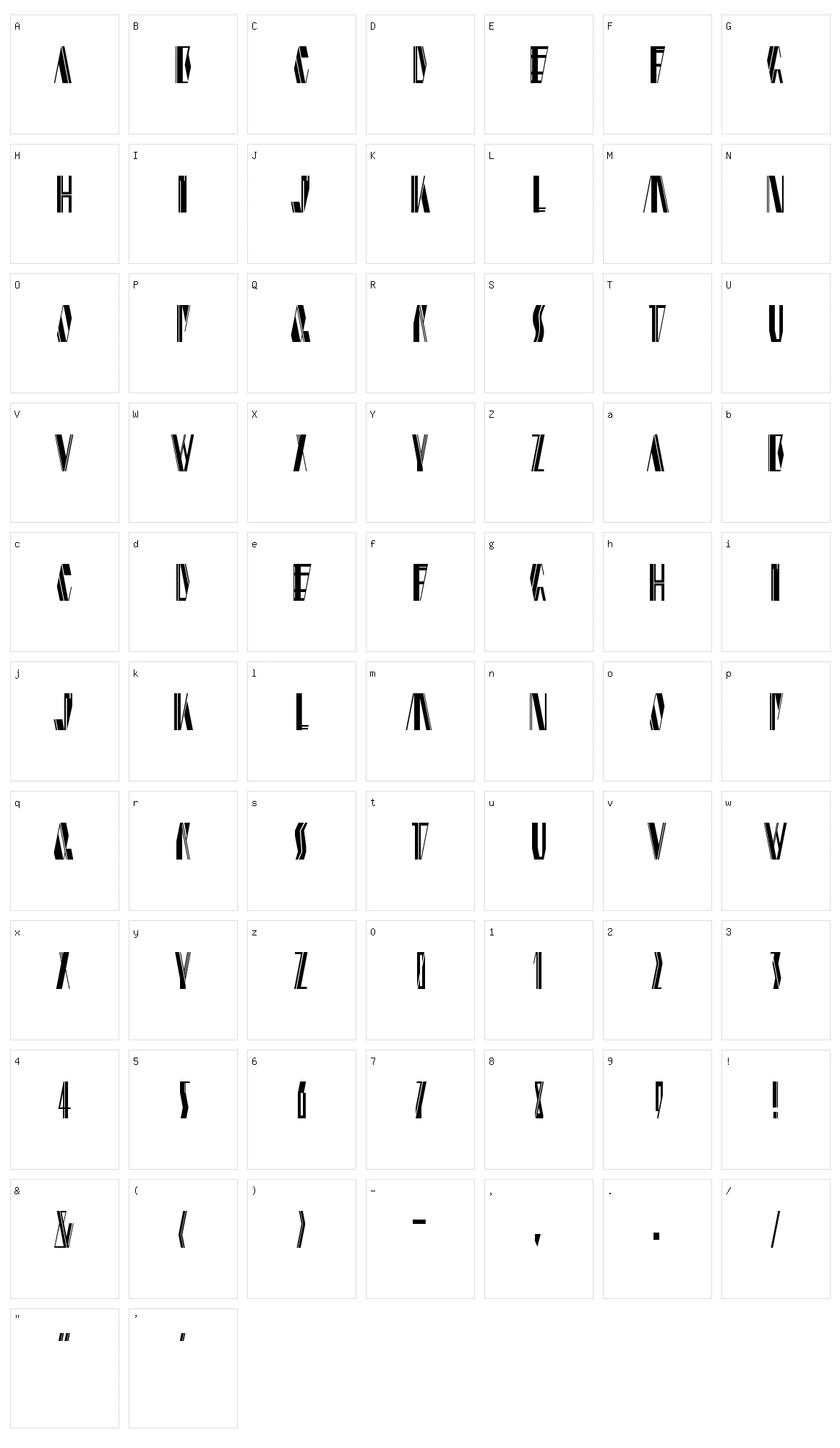 Shardikka Character Set