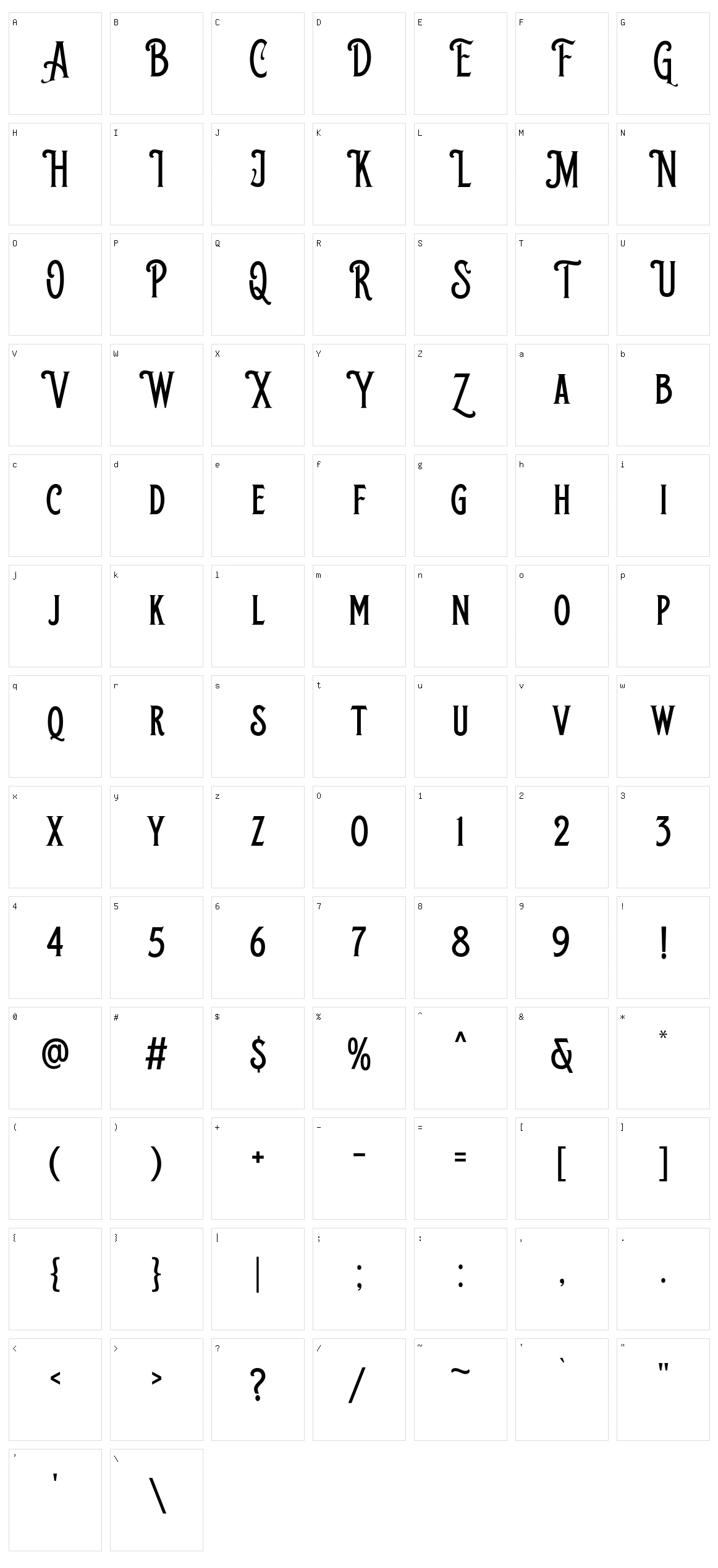 Shelbie Roger Character Set