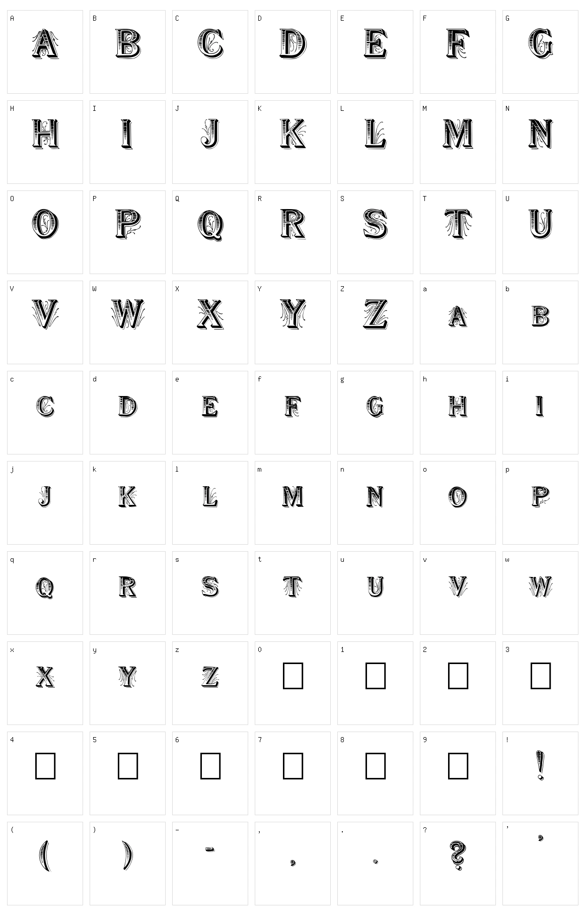 Show Boat Character Set