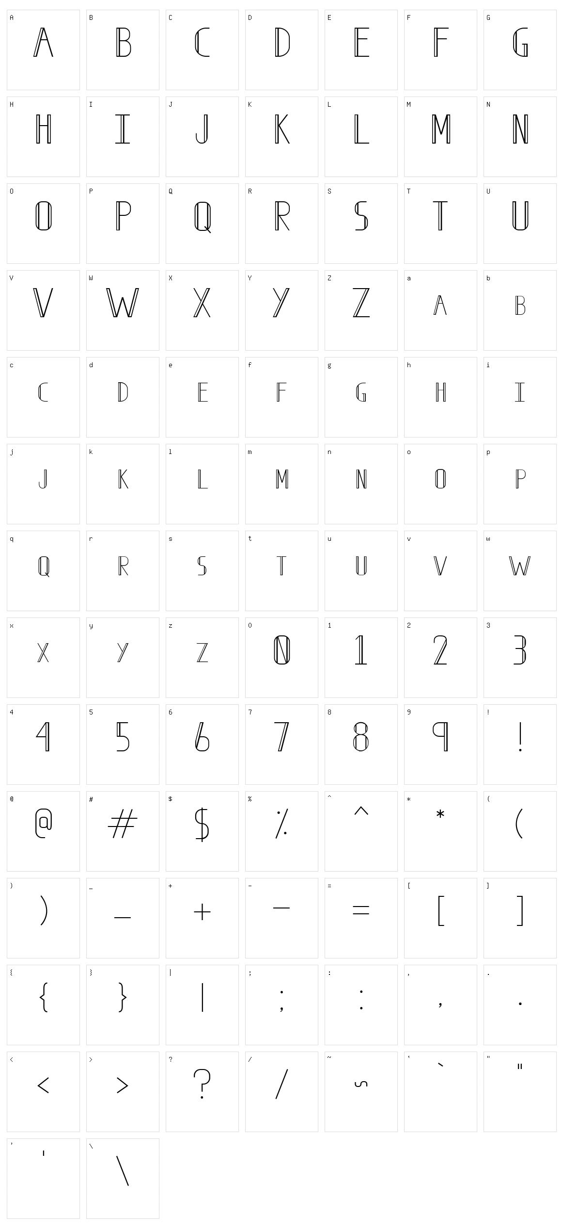 Sick City Character Set