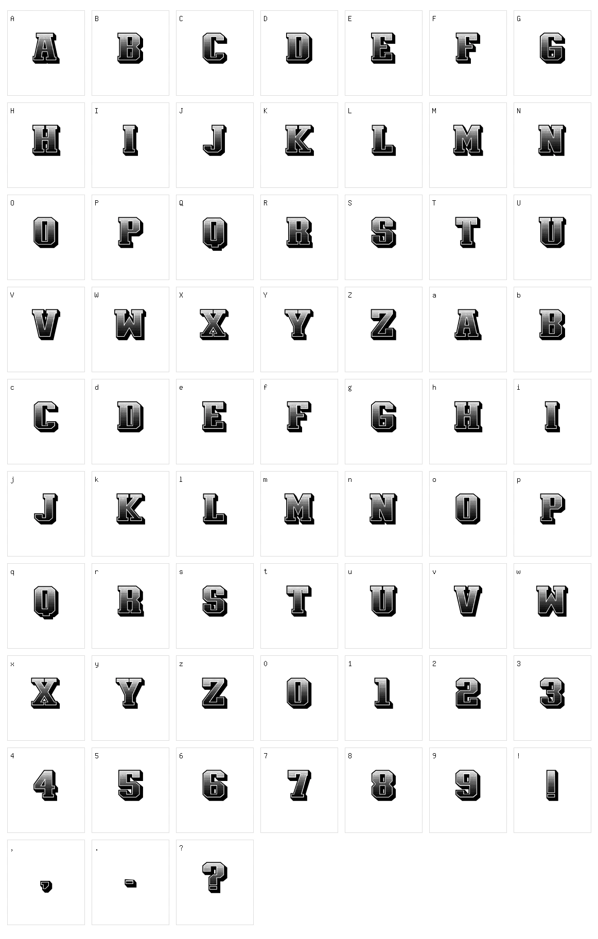 Silicone Character Set