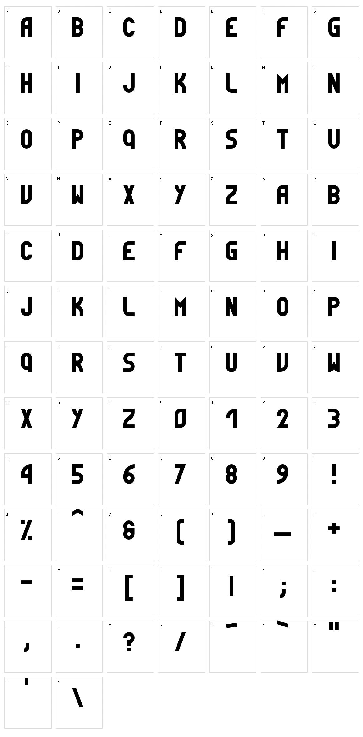 Simpleness Character Set