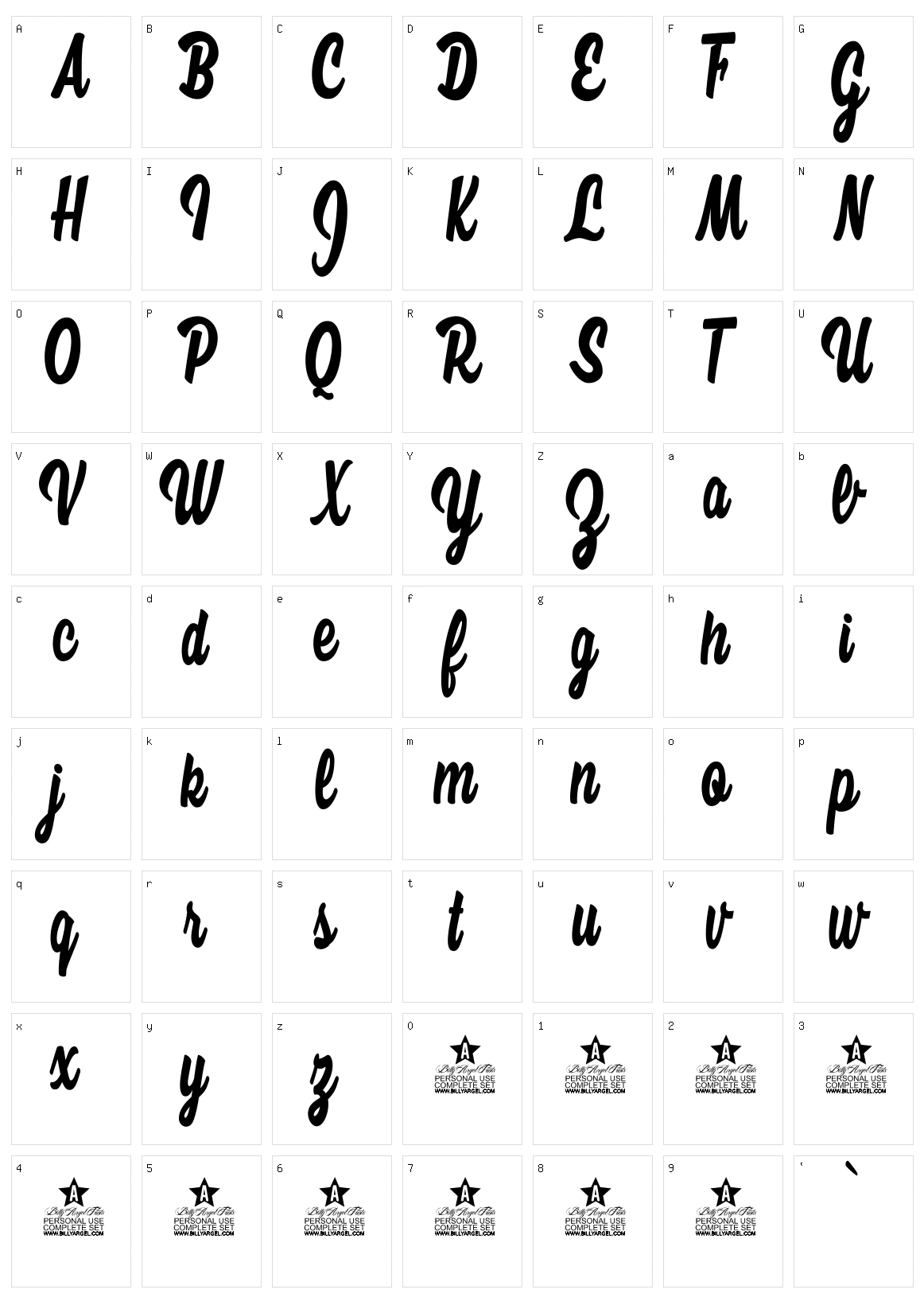 Wisdom Words Character Set