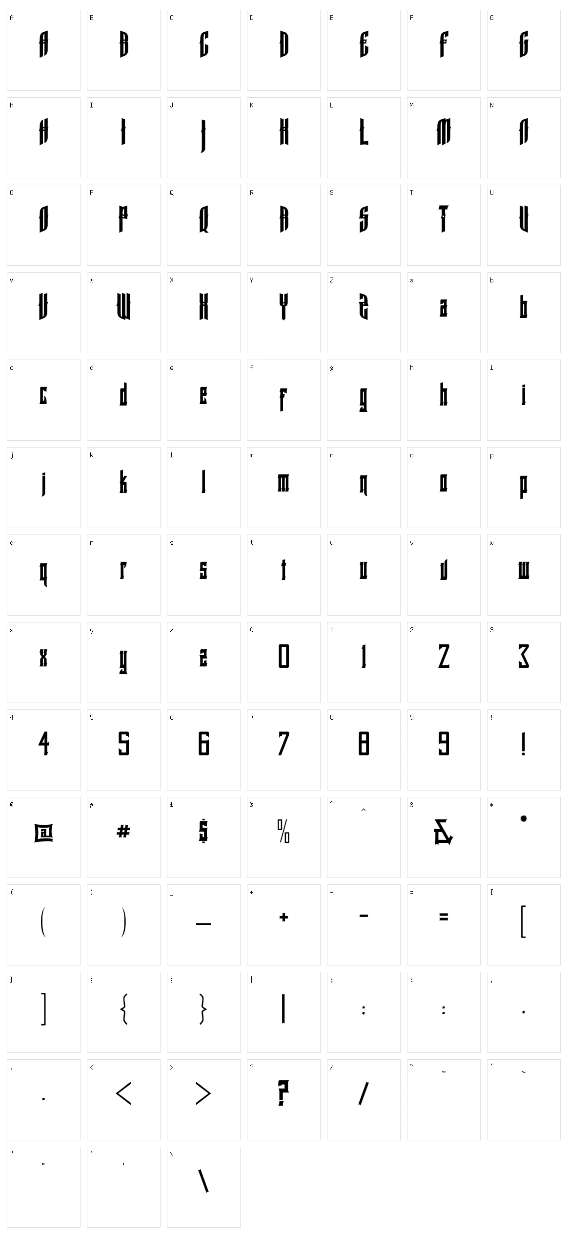 Spartanburg SC Character Set