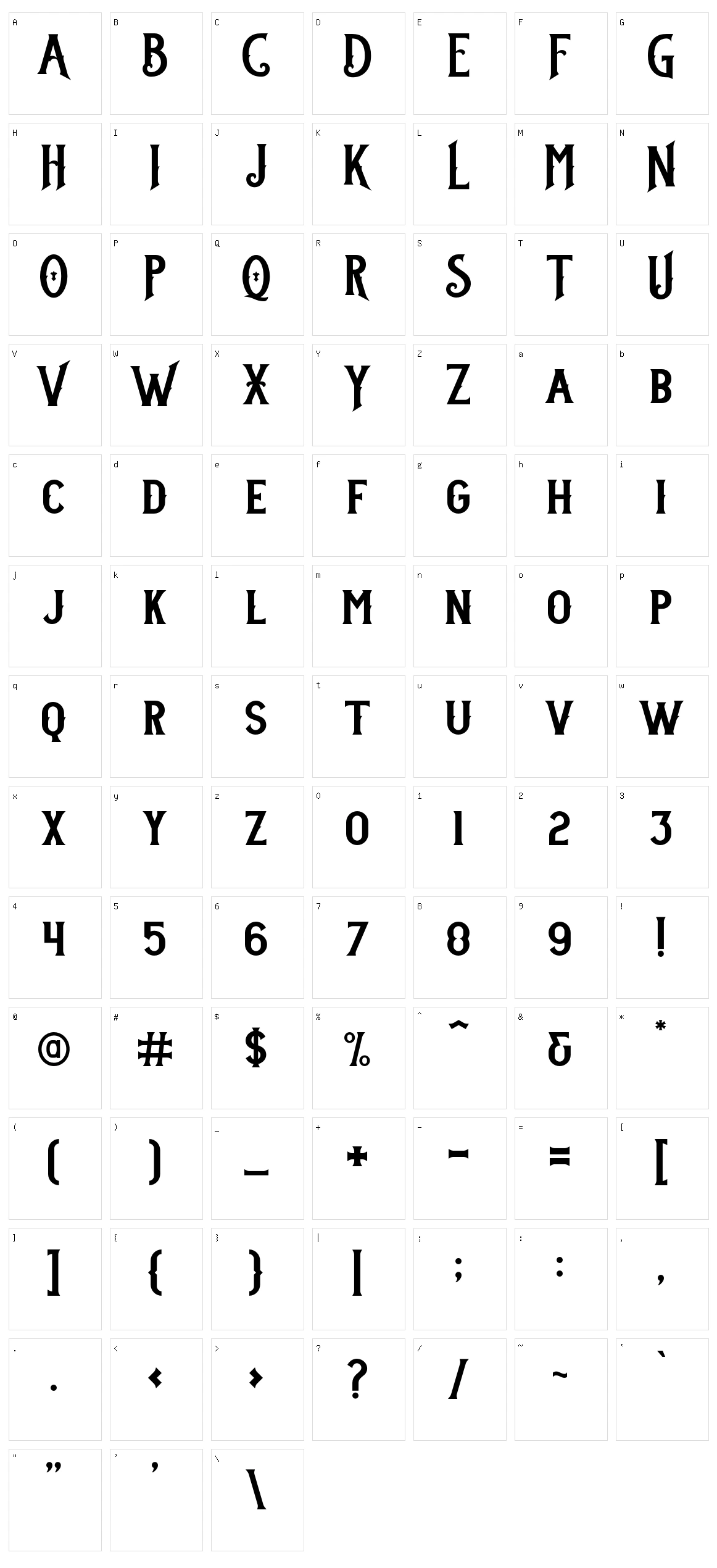 Stanley Character Set