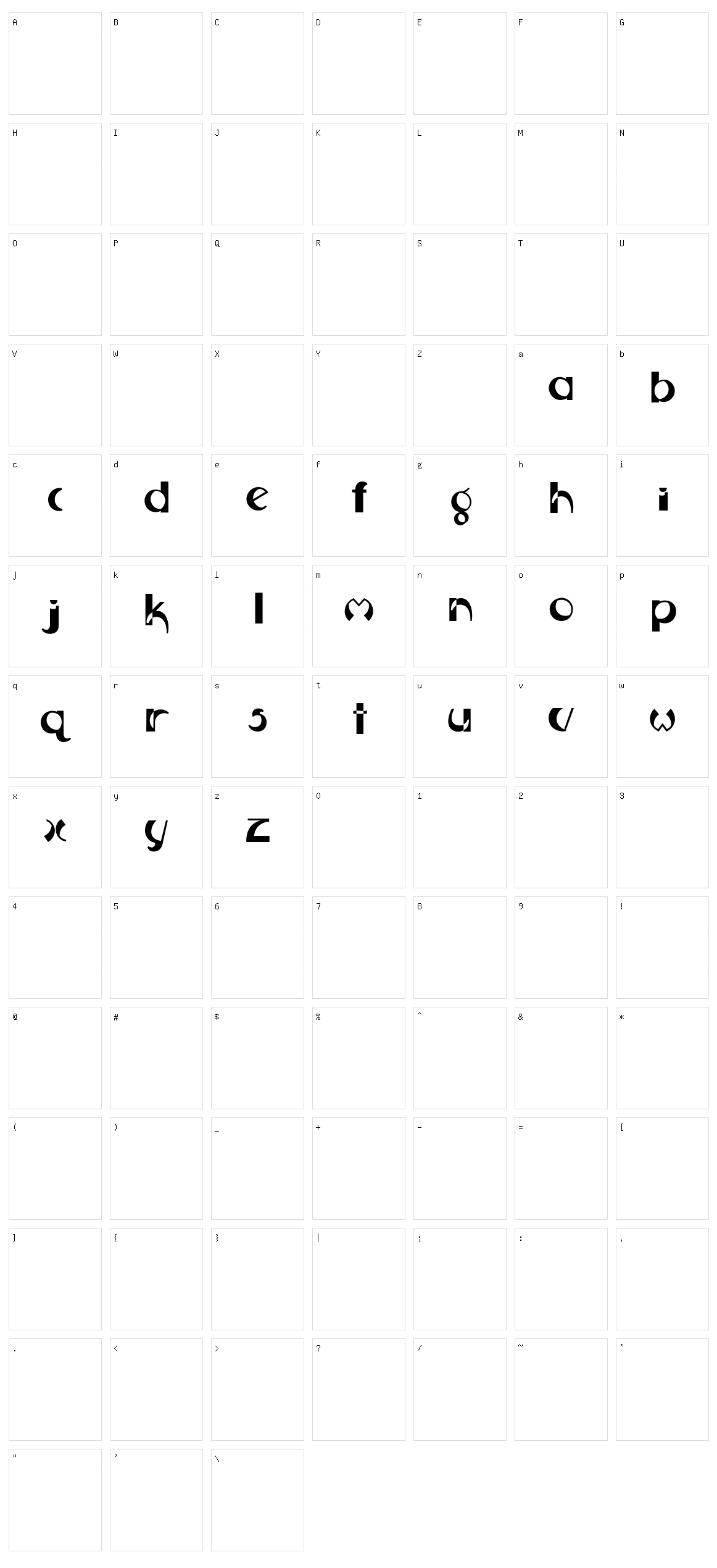 Stella Character Set