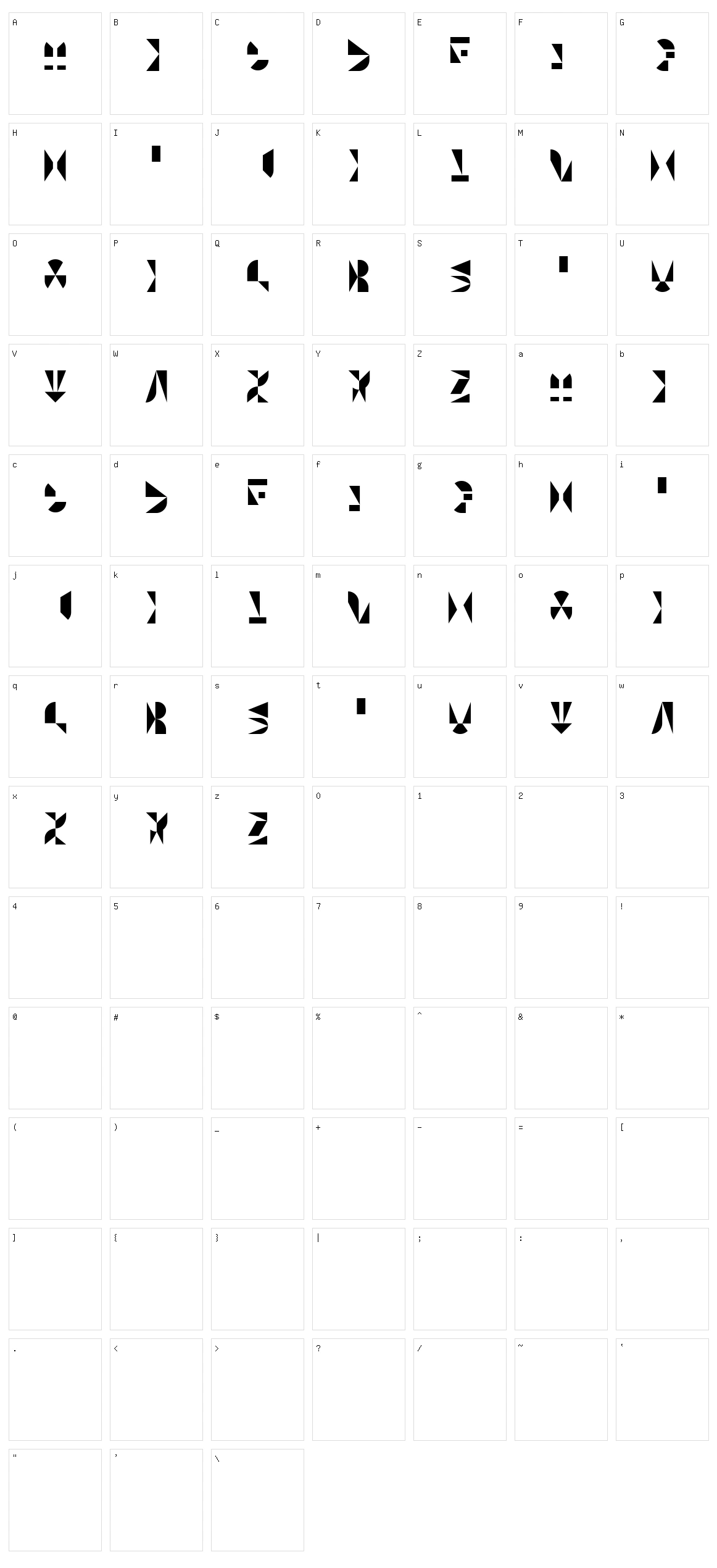 Tangram Character Set