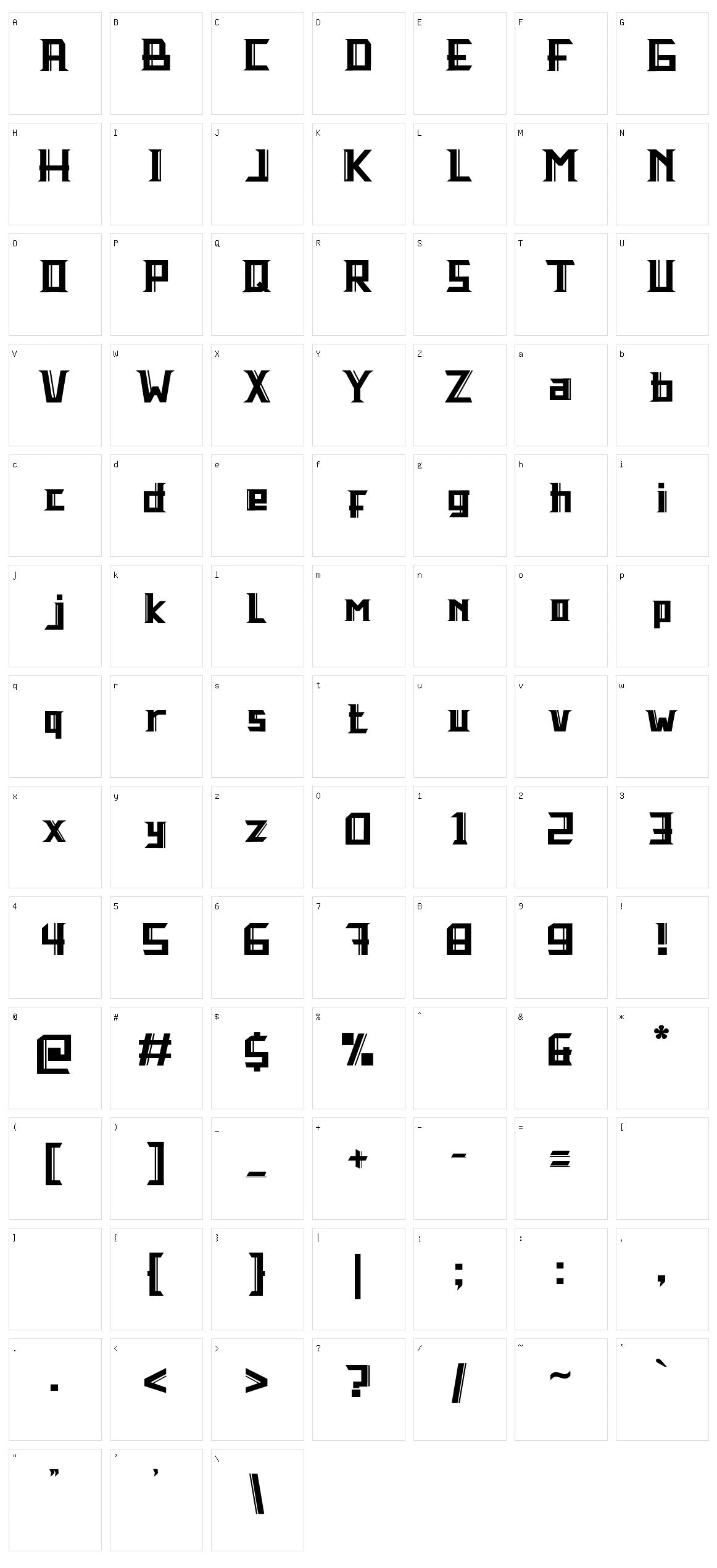 Taraka Character Set