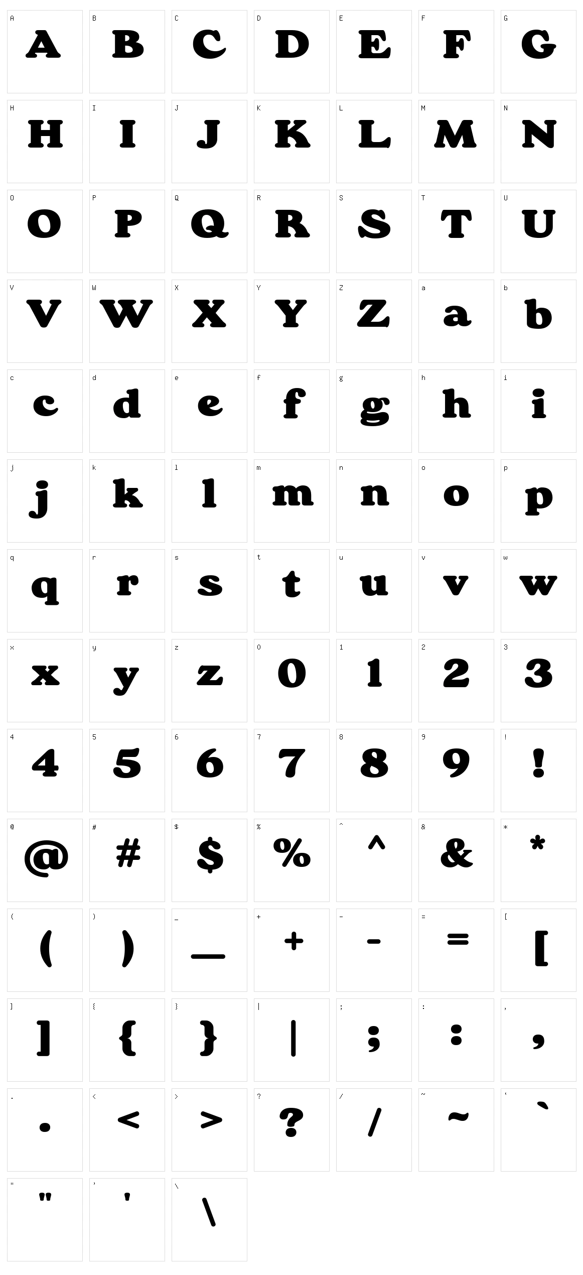 Tenar Black Character Set