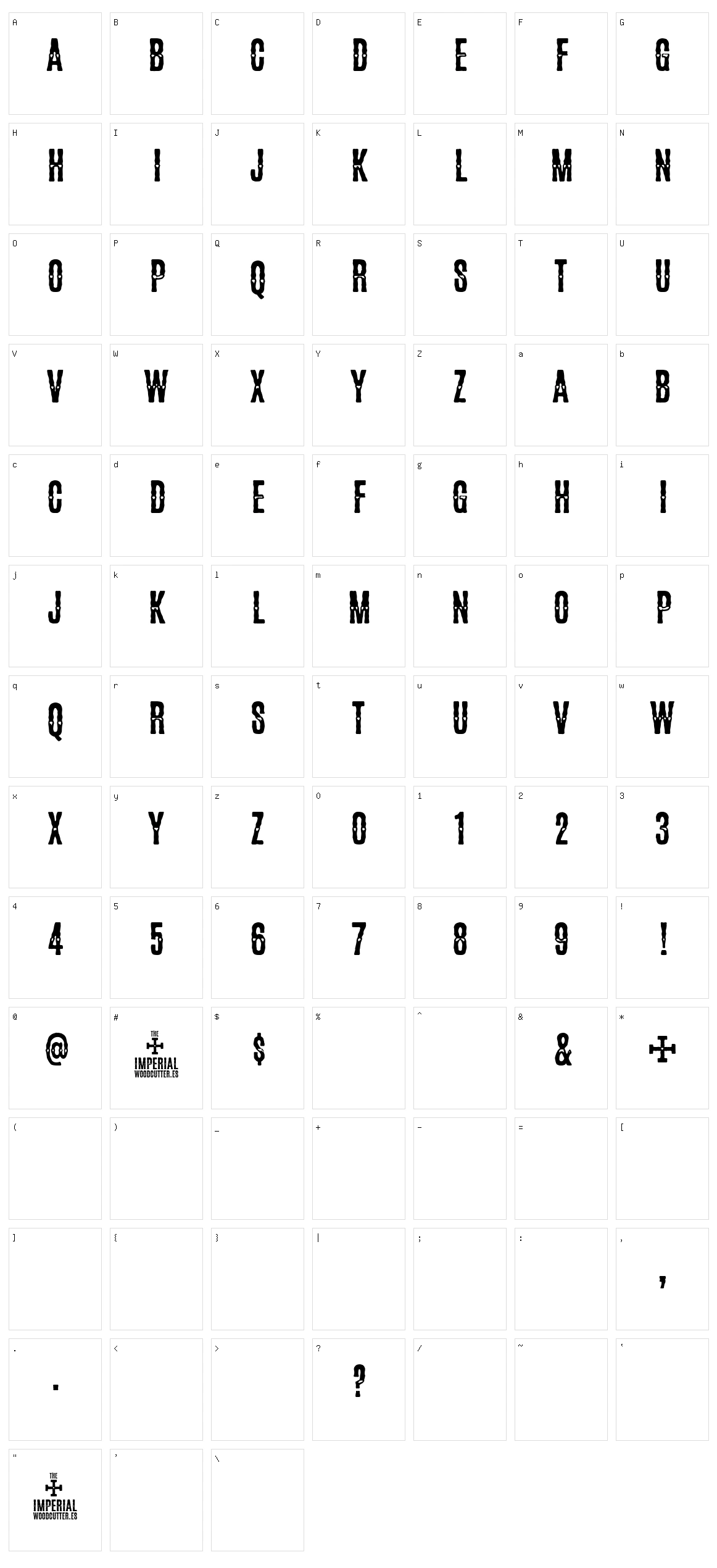 The Imperial Character Set
