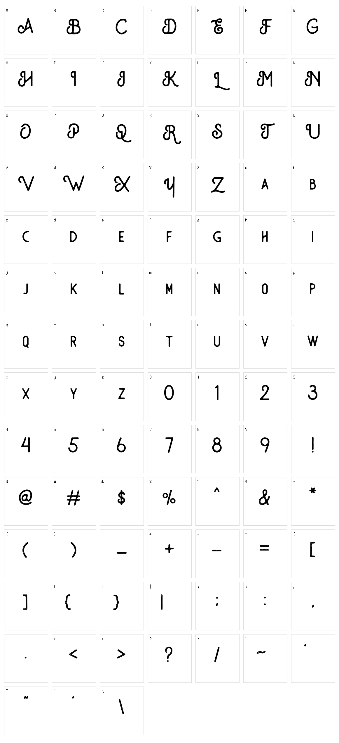 The Monokill Character Set