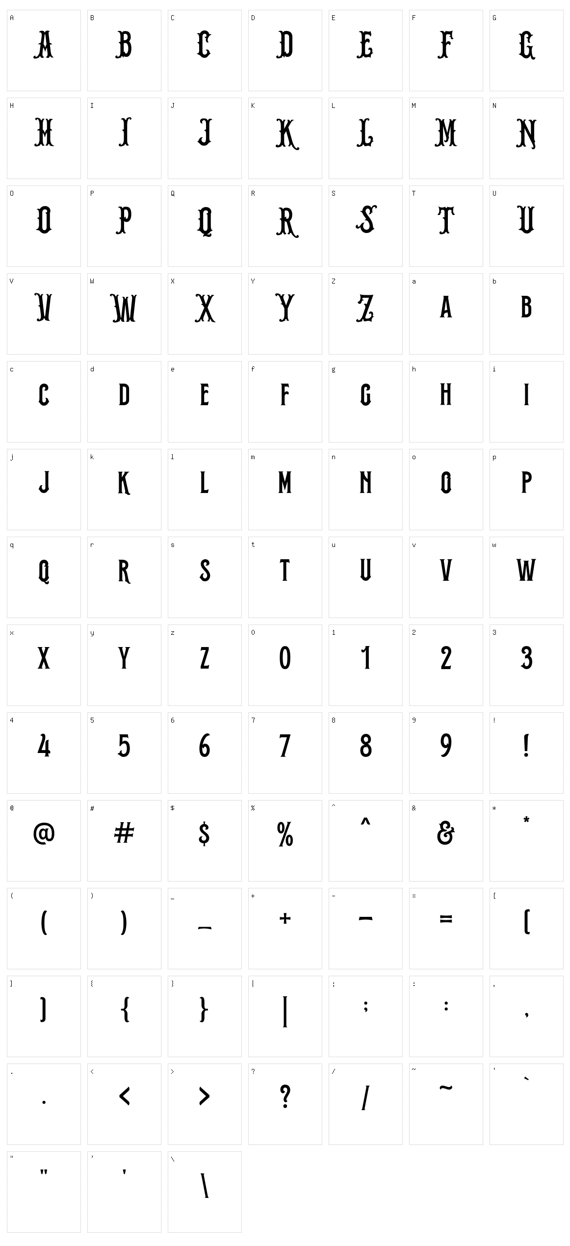 The Morshine Character Set