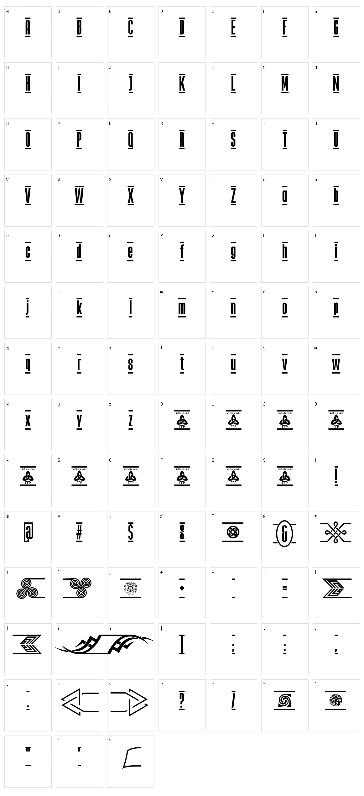 The Tribal Box Character Set