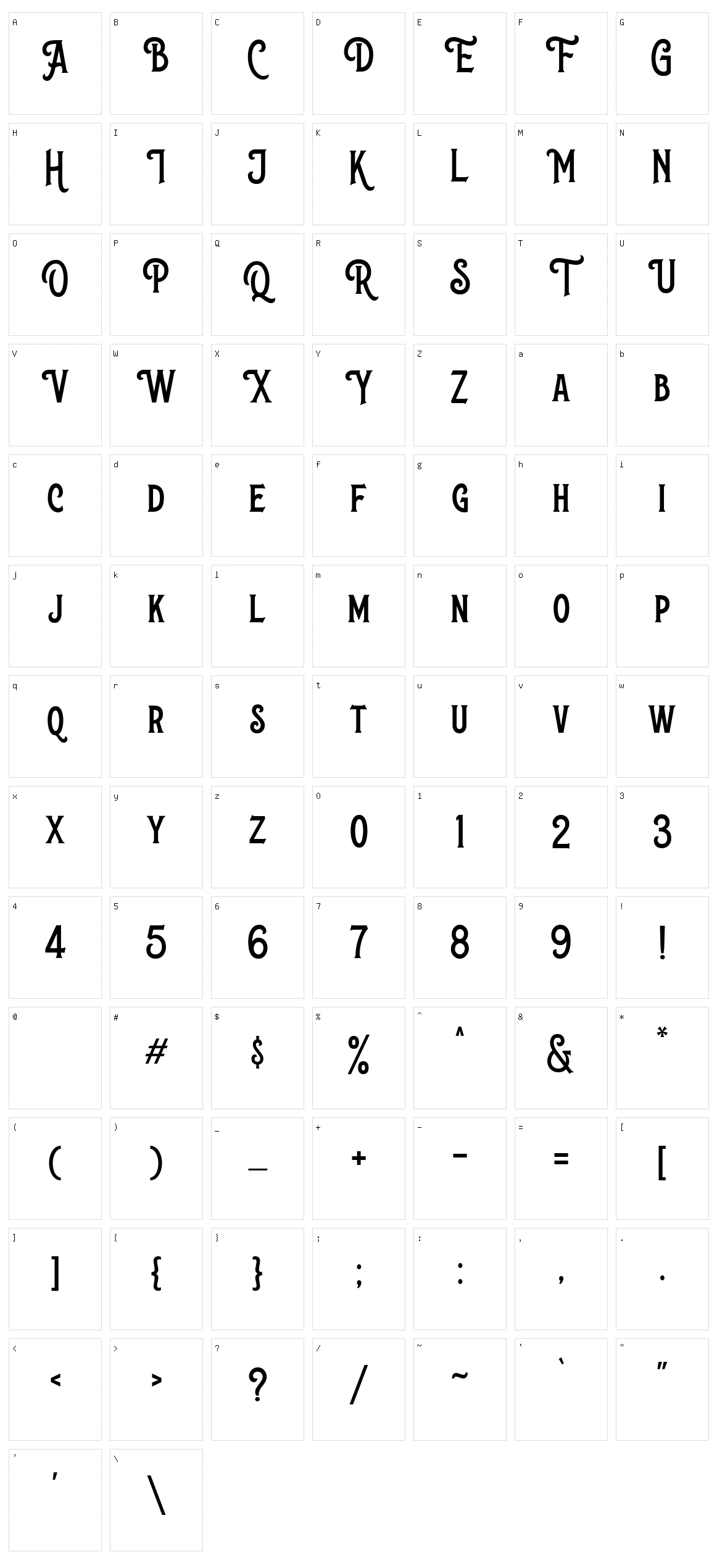 The Wanters Character Set