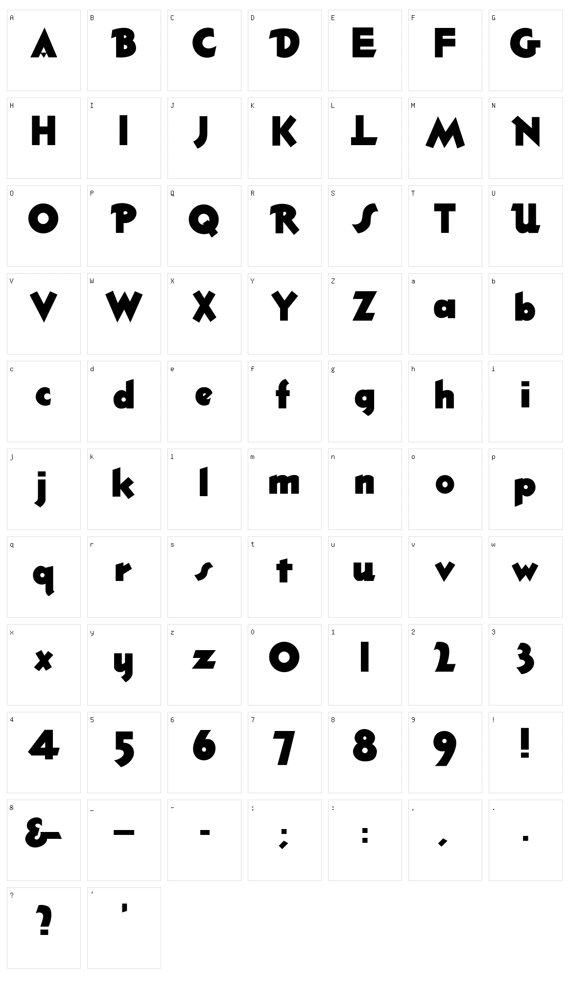 Thick Deco Character Set