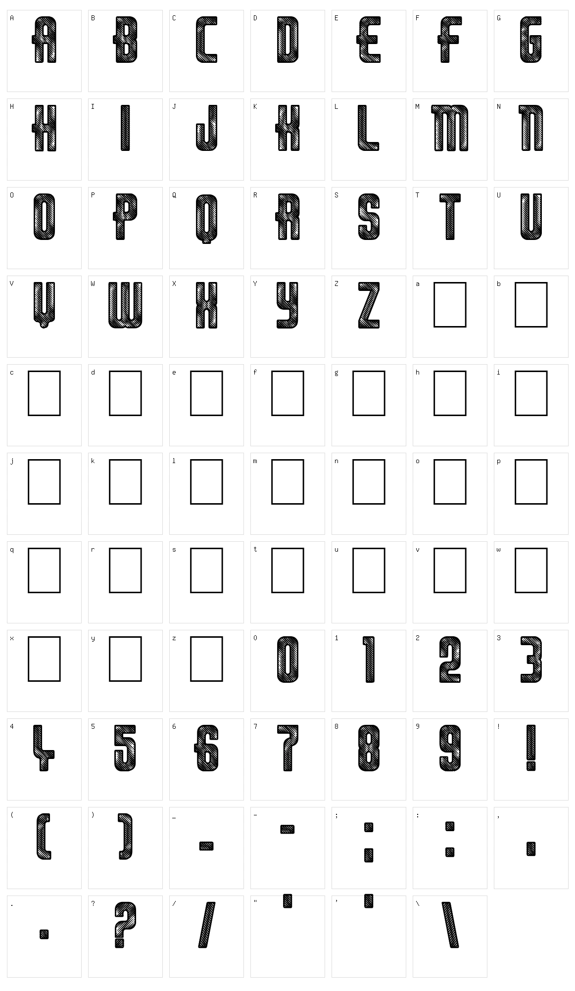 Thirties Gold Character Set