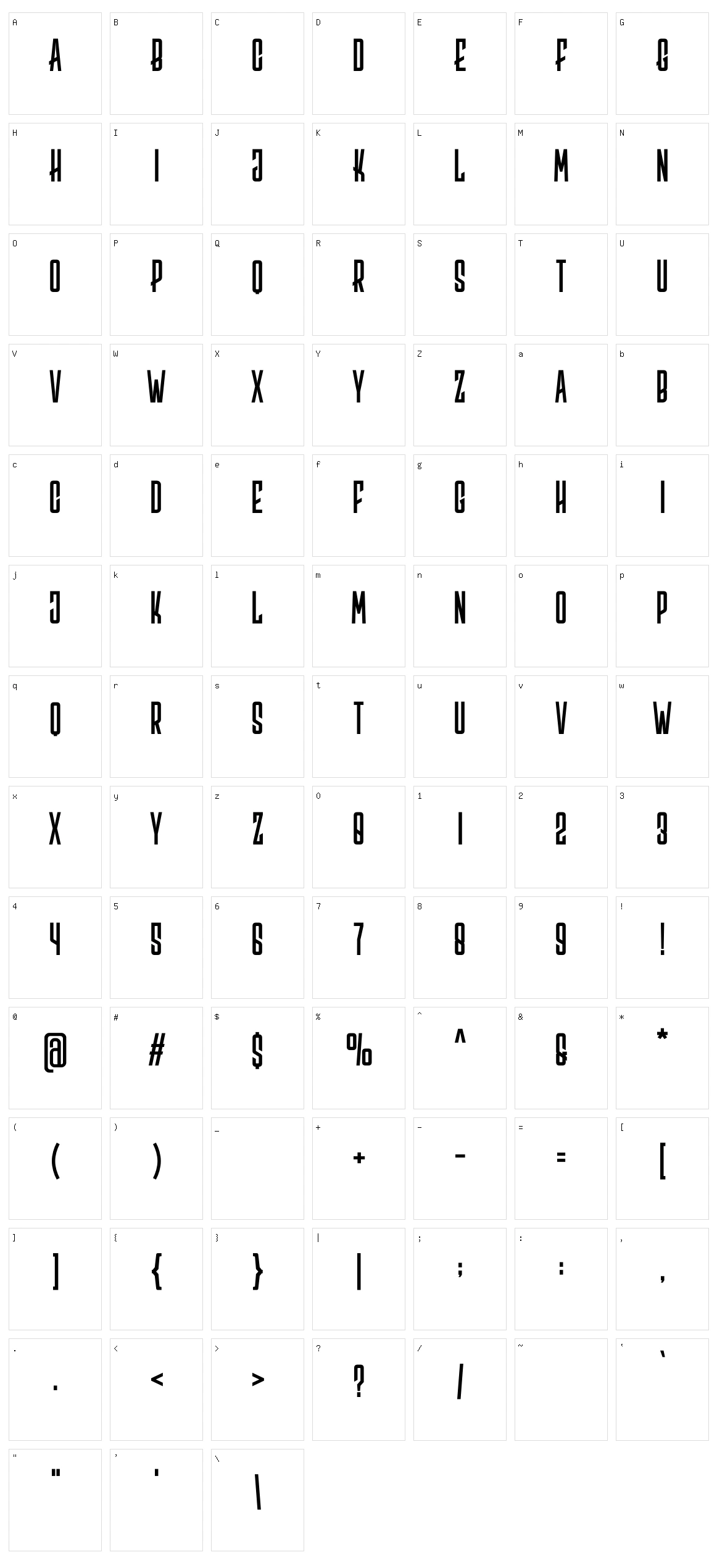 Thomson Character Set