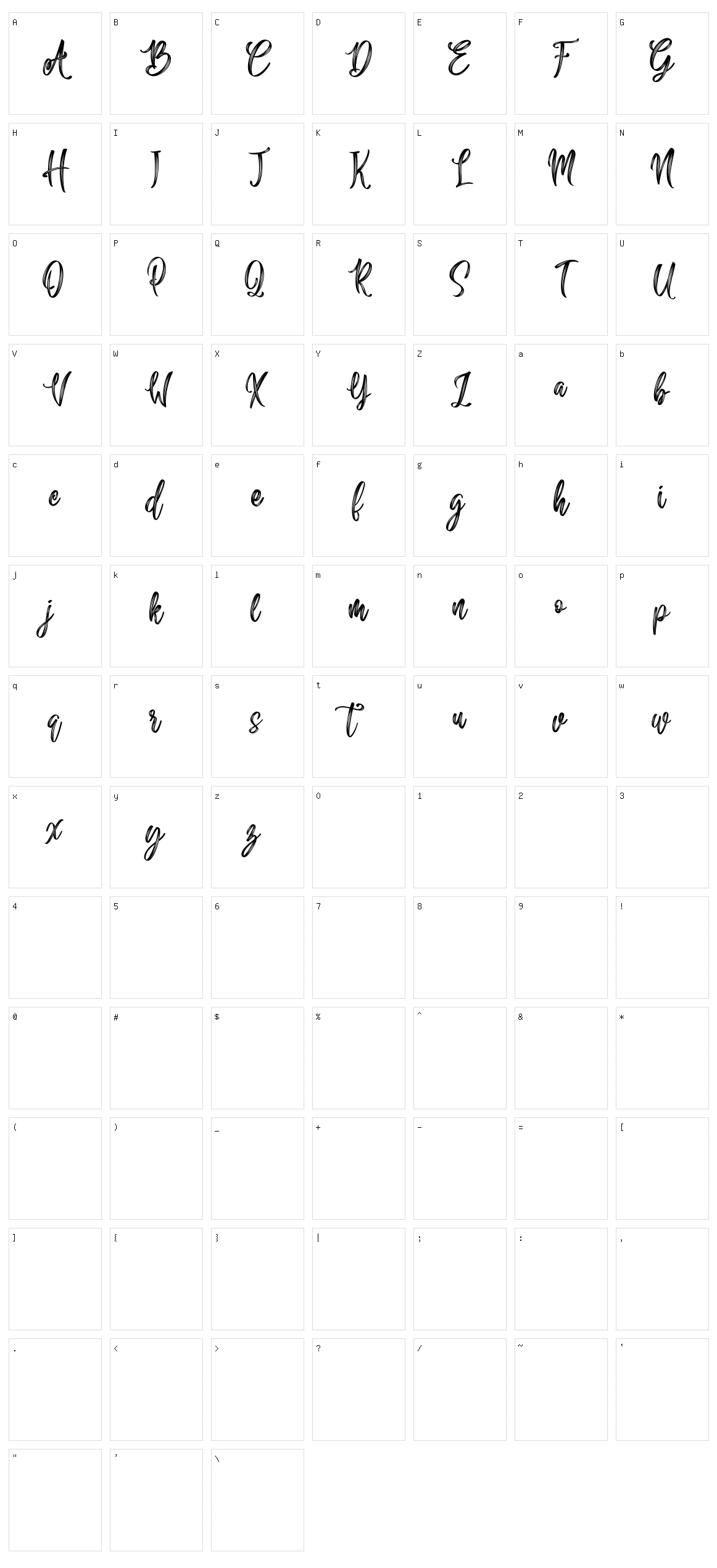 Sailing Heart Character Set