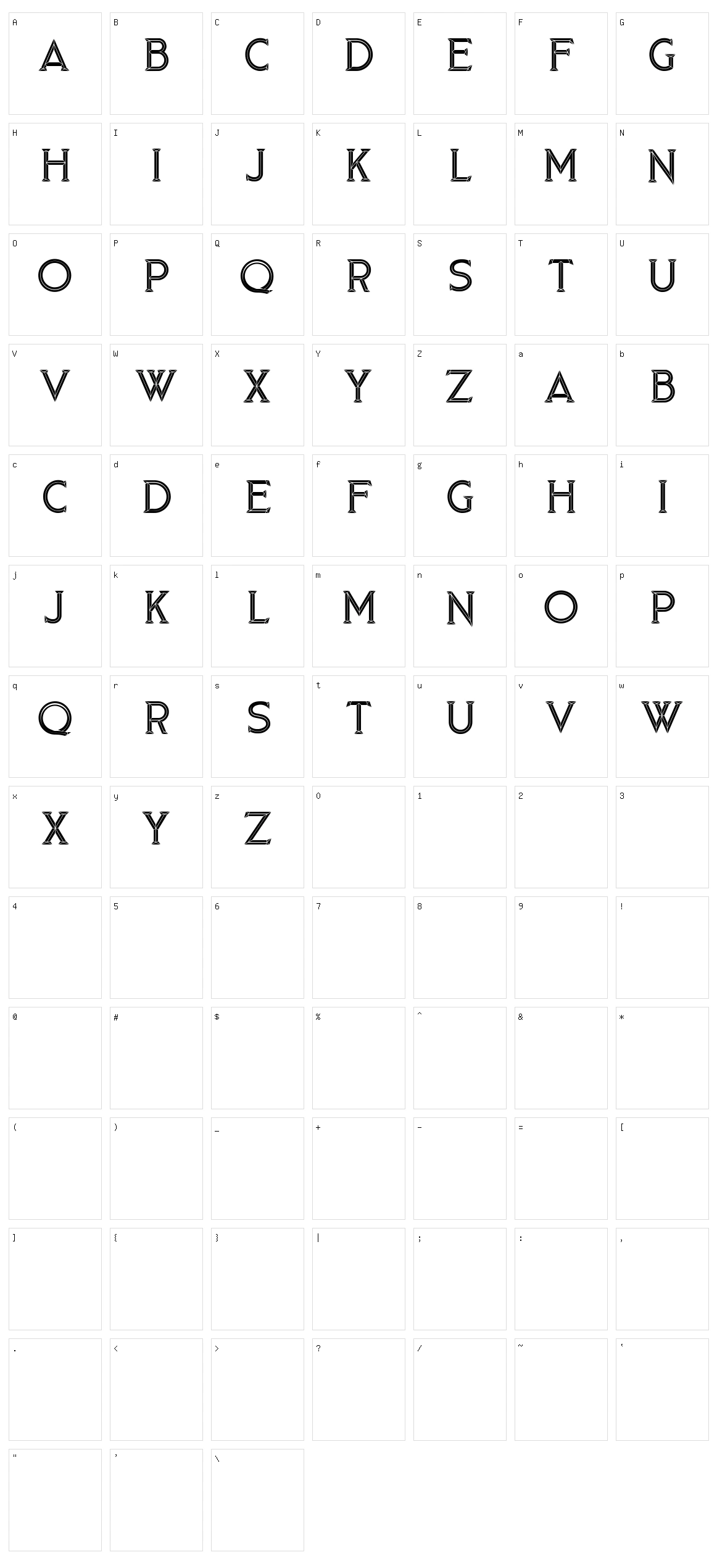 Troy Character Set