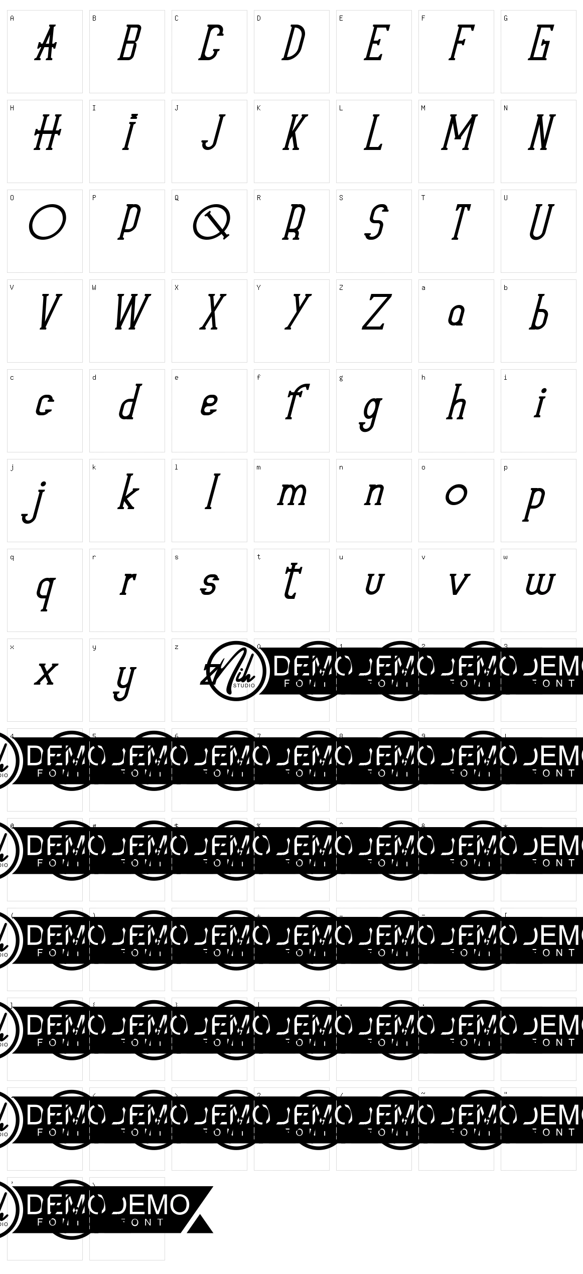 Type Old Character Set