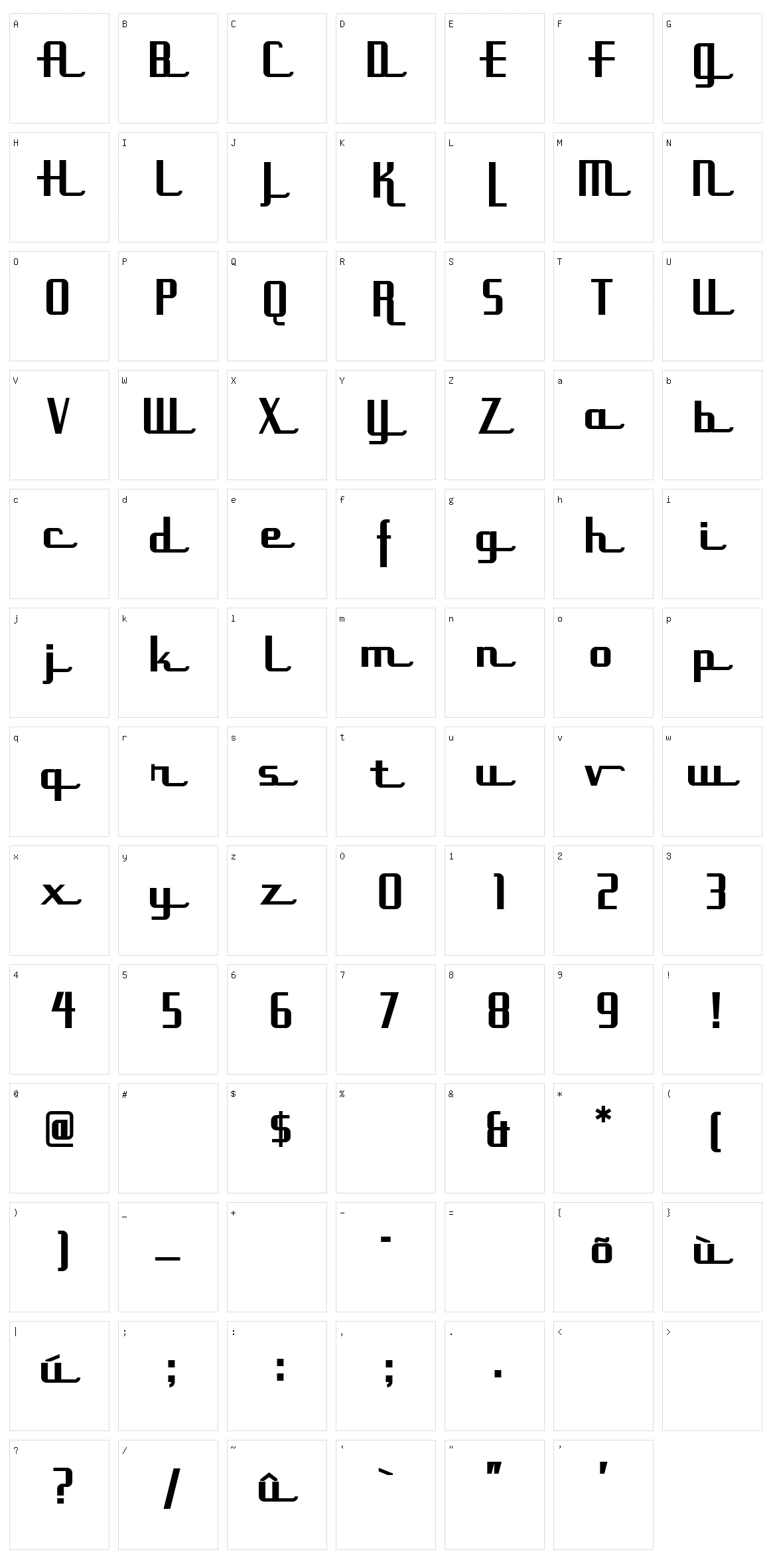 Uppen Arms NF Character Set