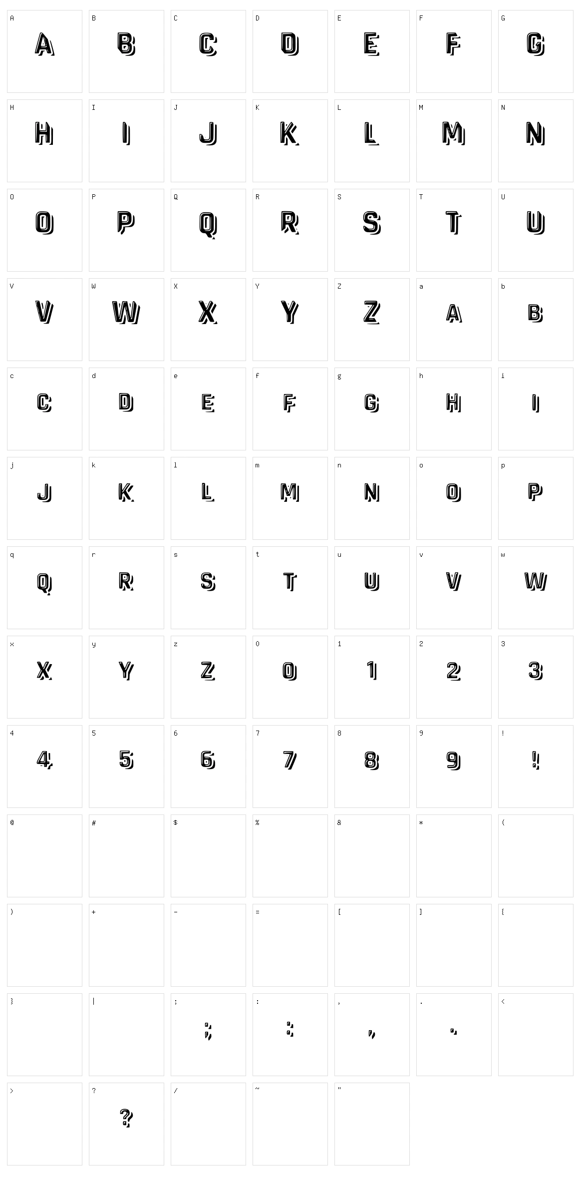 Vandervon Character Set