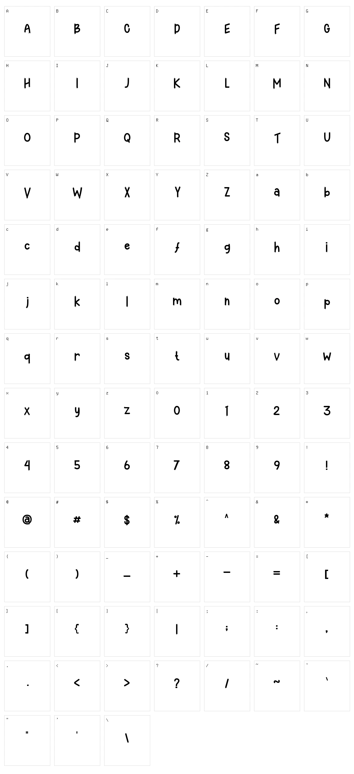 Witchat Character Set