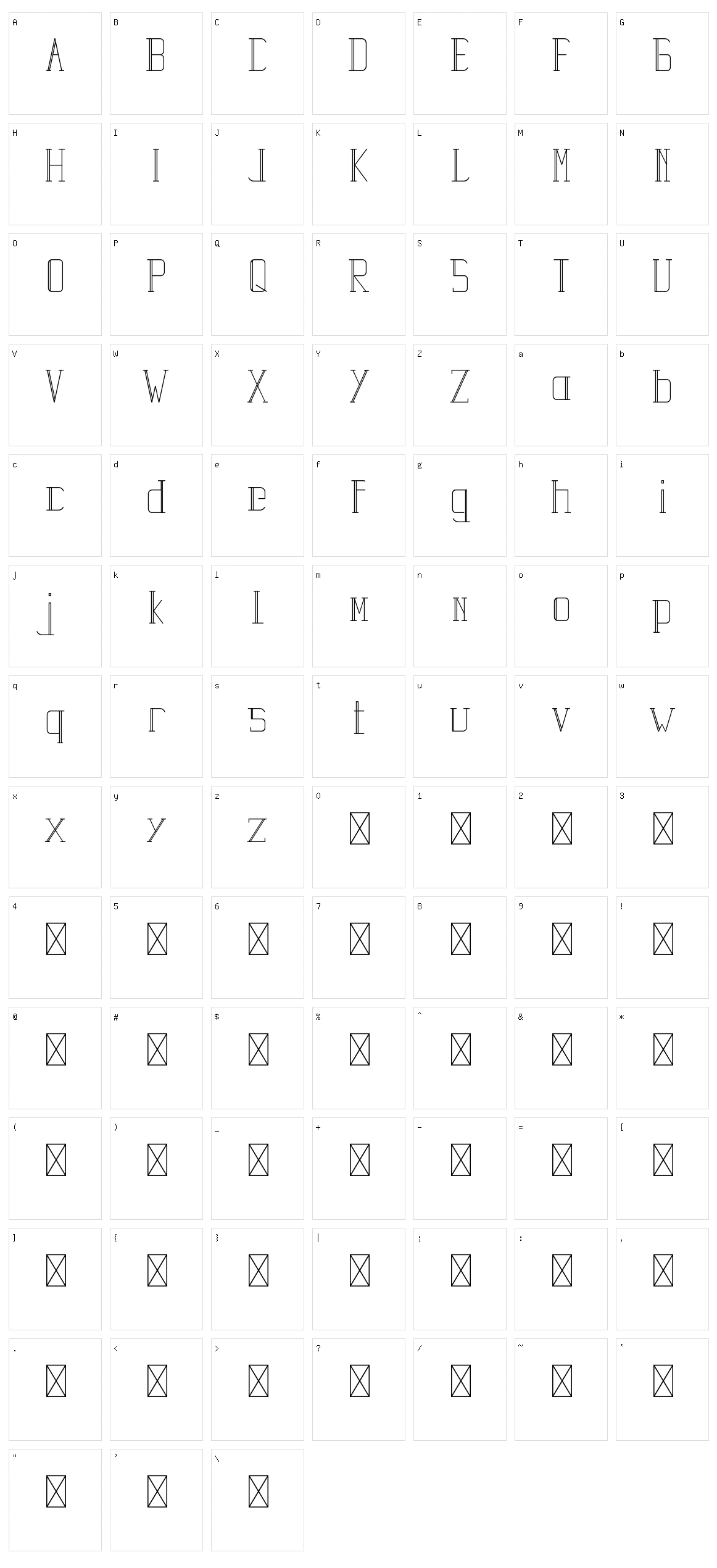 Velasquis Tamyra Character Set