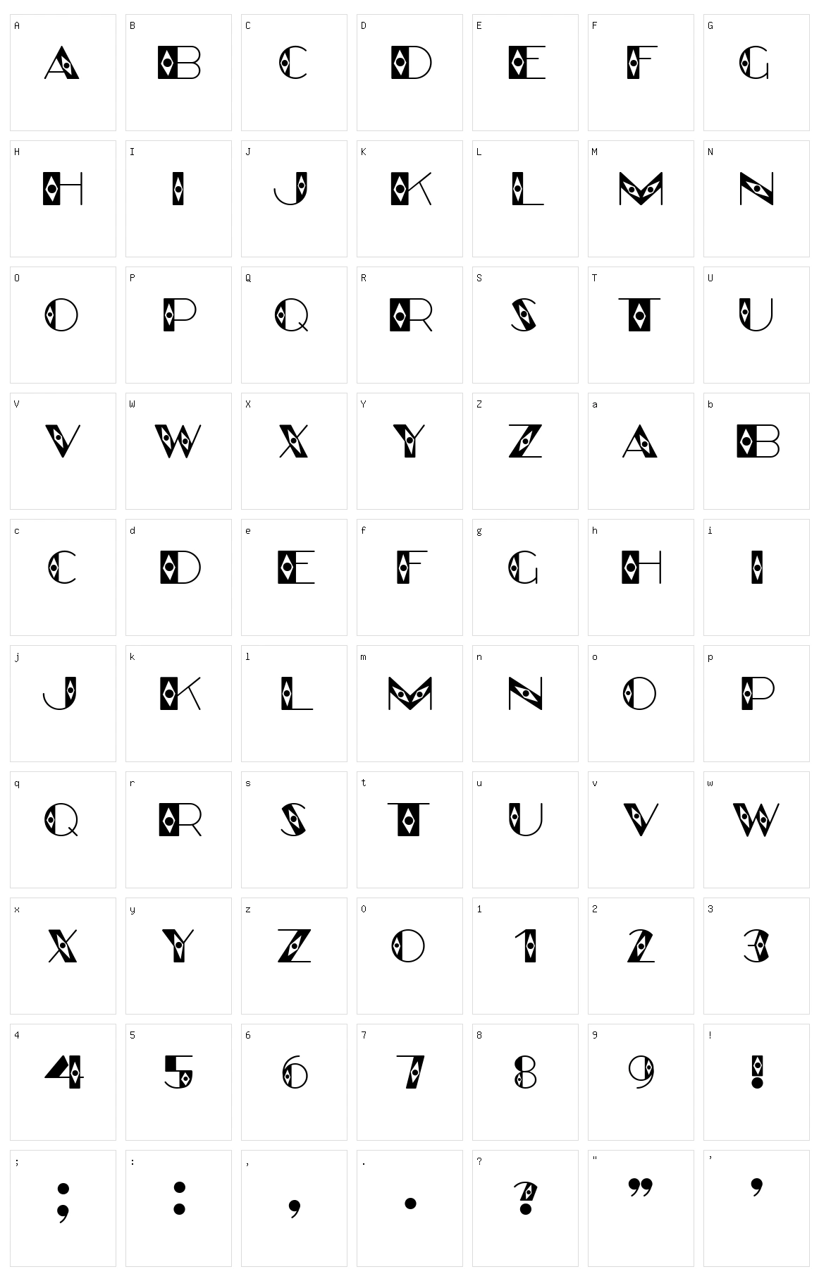 Venus Character Set