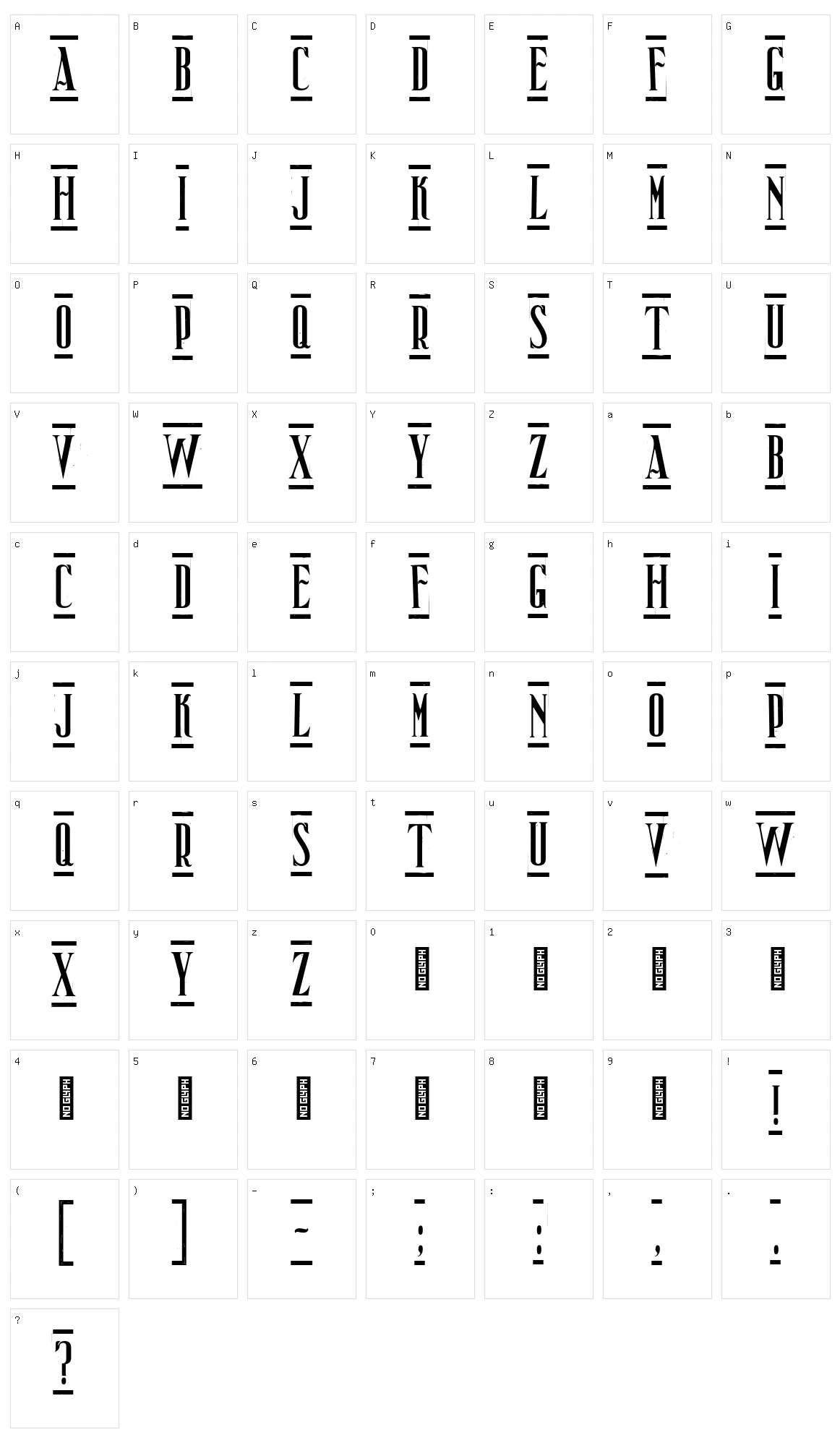 Veracruz Character Set