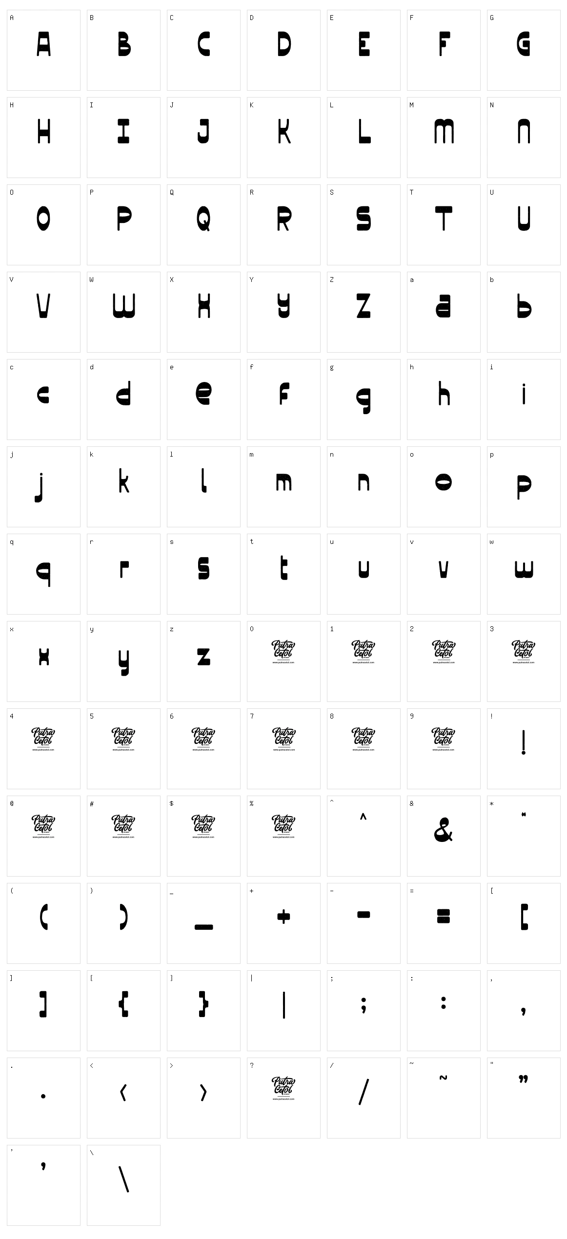 Vermost Character Set
