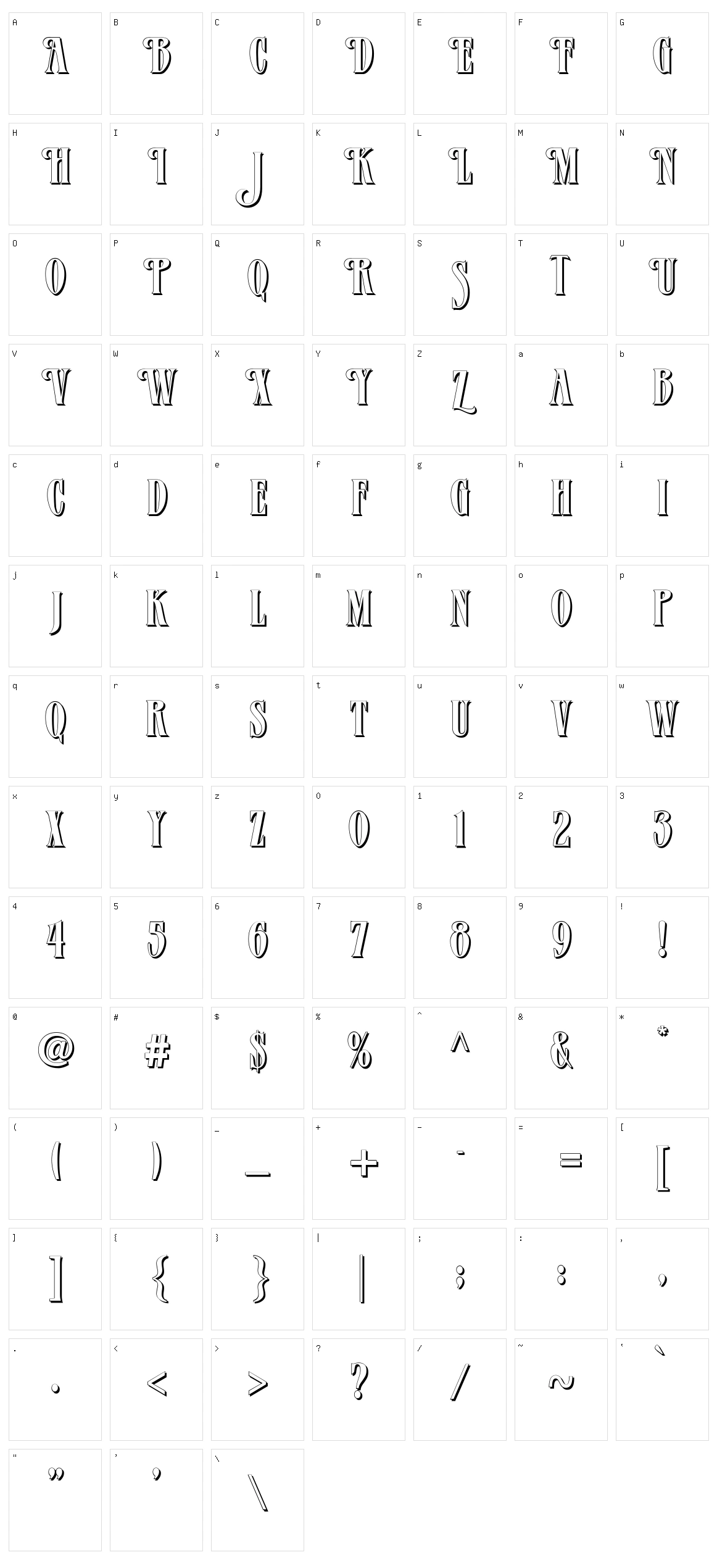 Verve Character Set