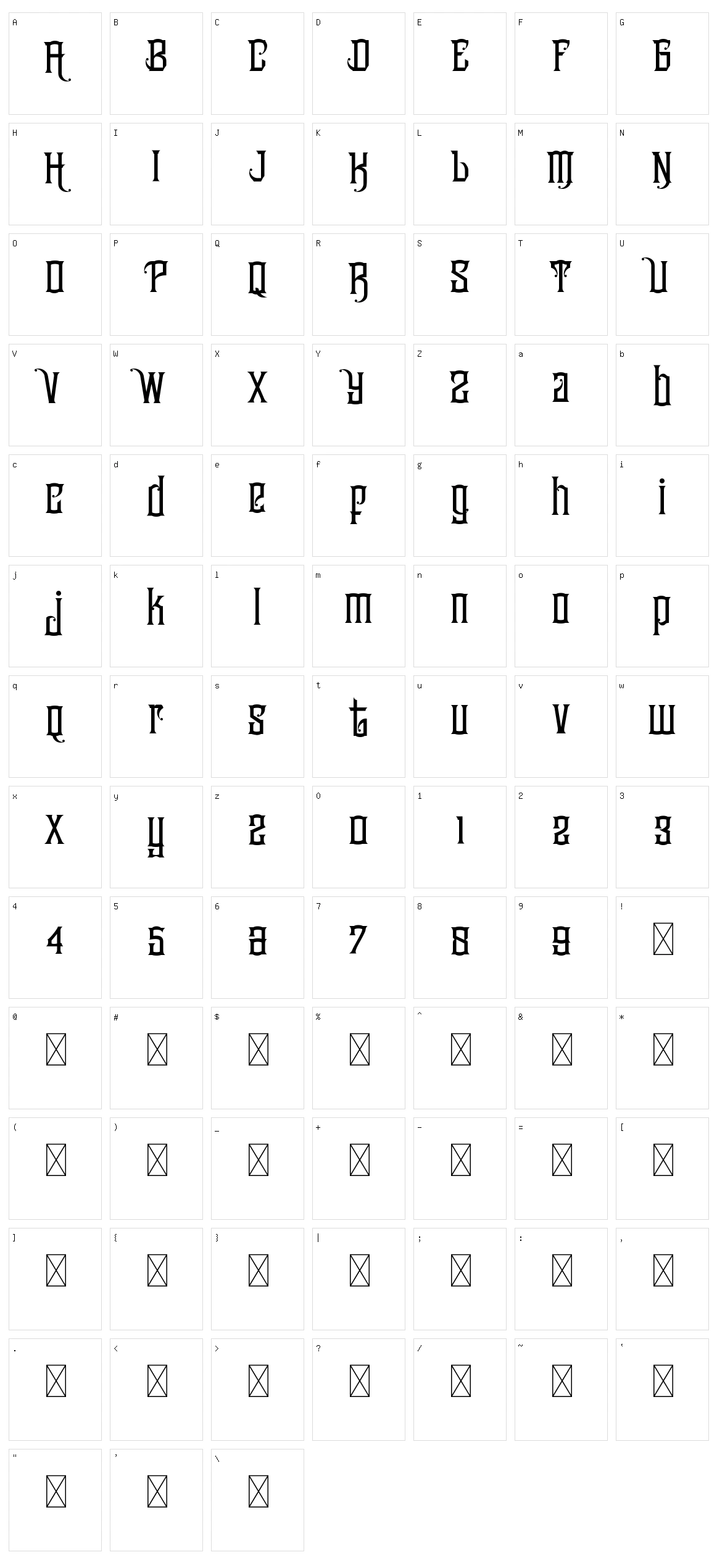 Victory Character Set
