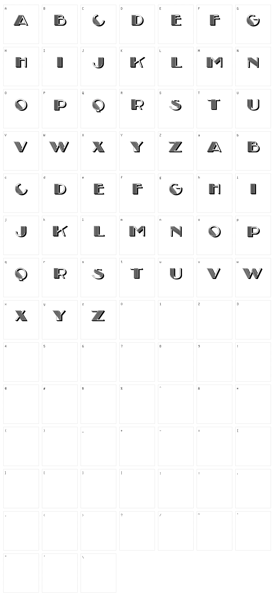 Vintage Character Set