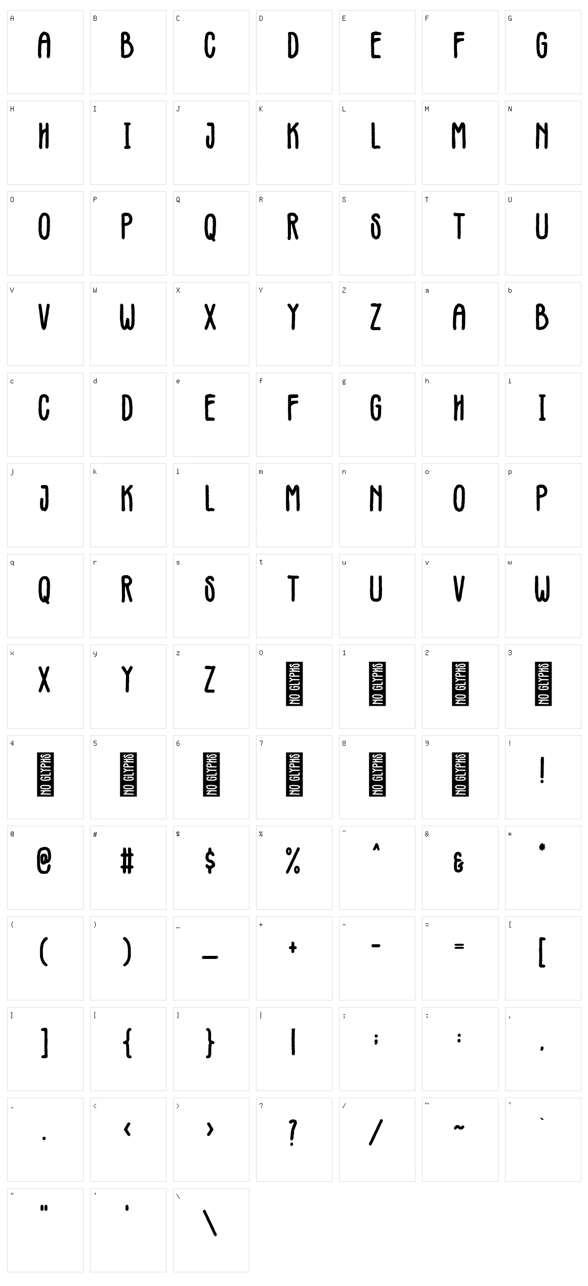 Vintages Character Set