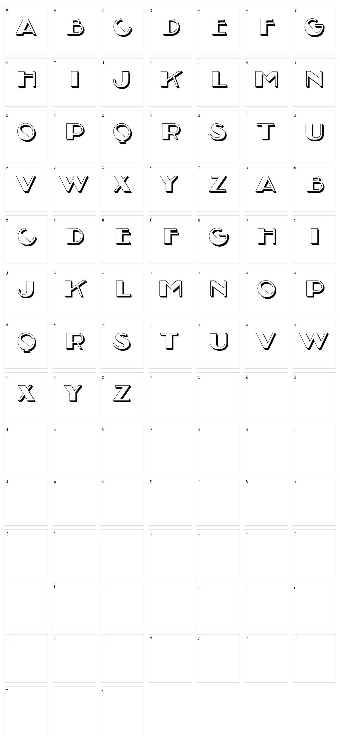 Wasco Character Set