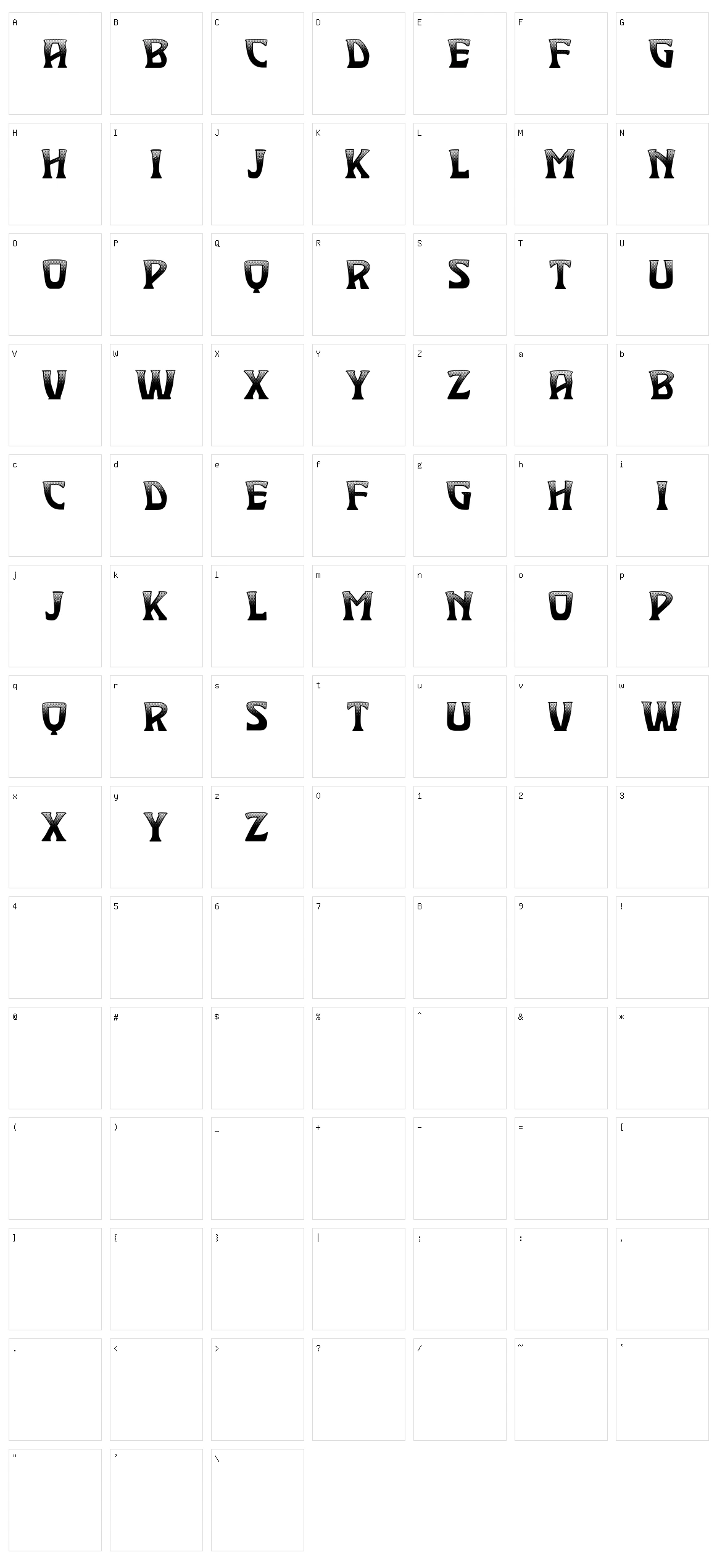 Waster Character Set