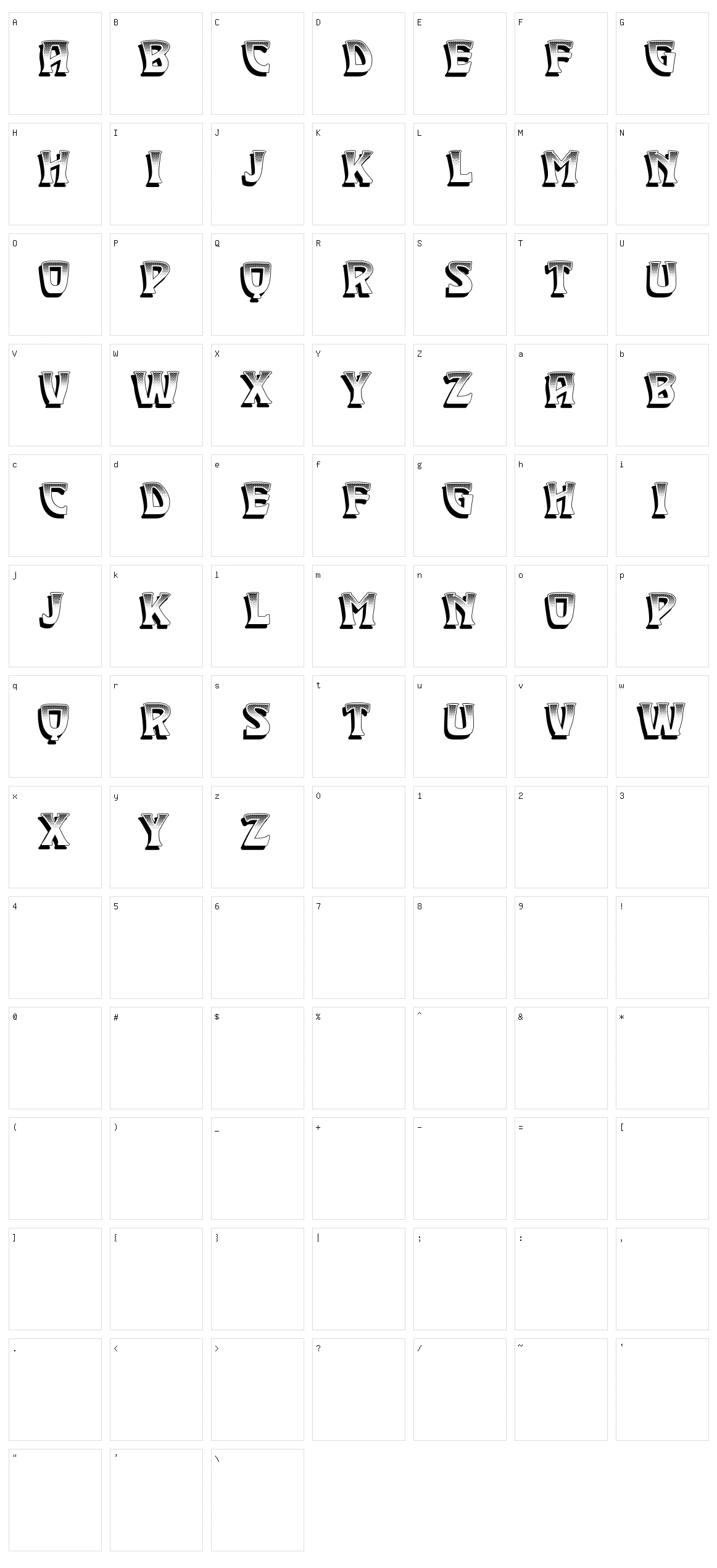 Waterway Character Set