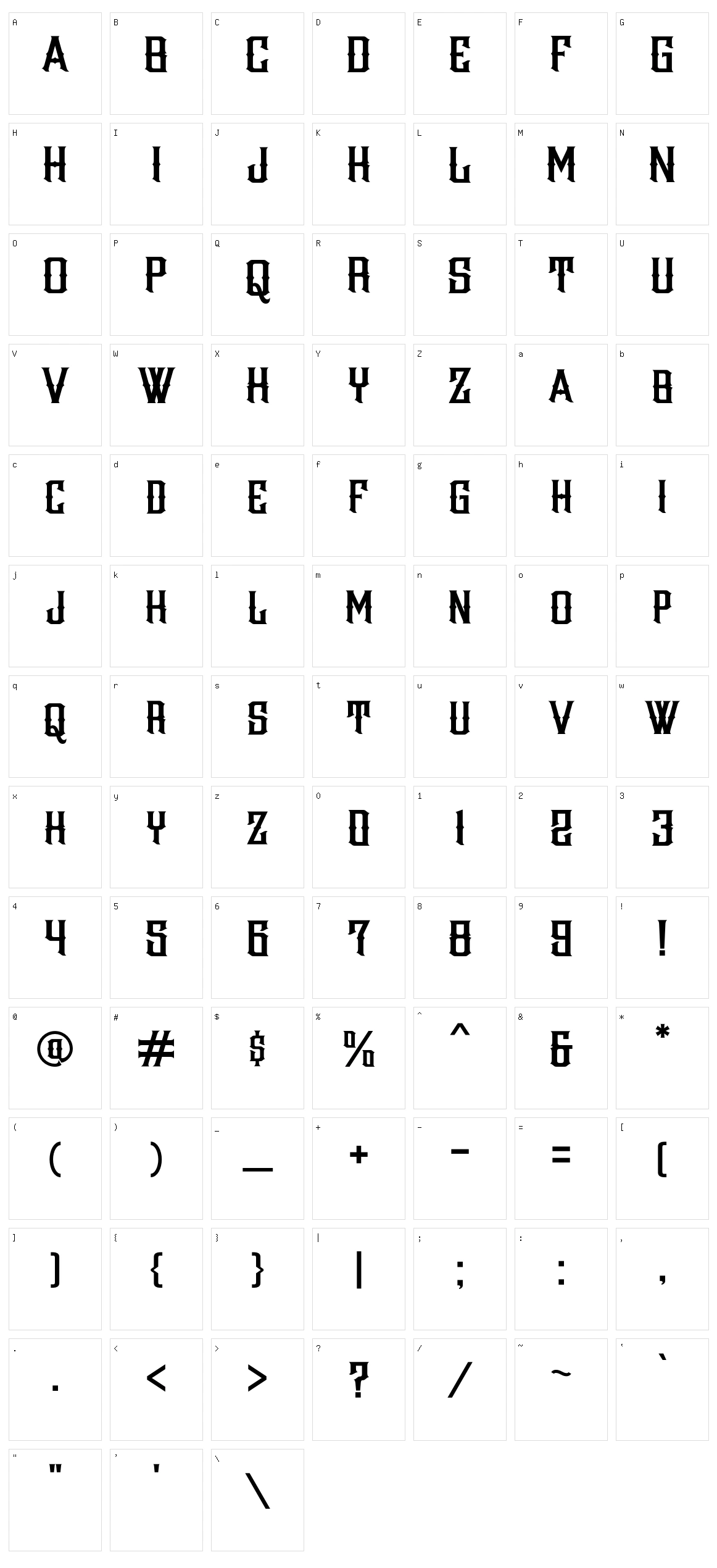 Wazintte Character Set