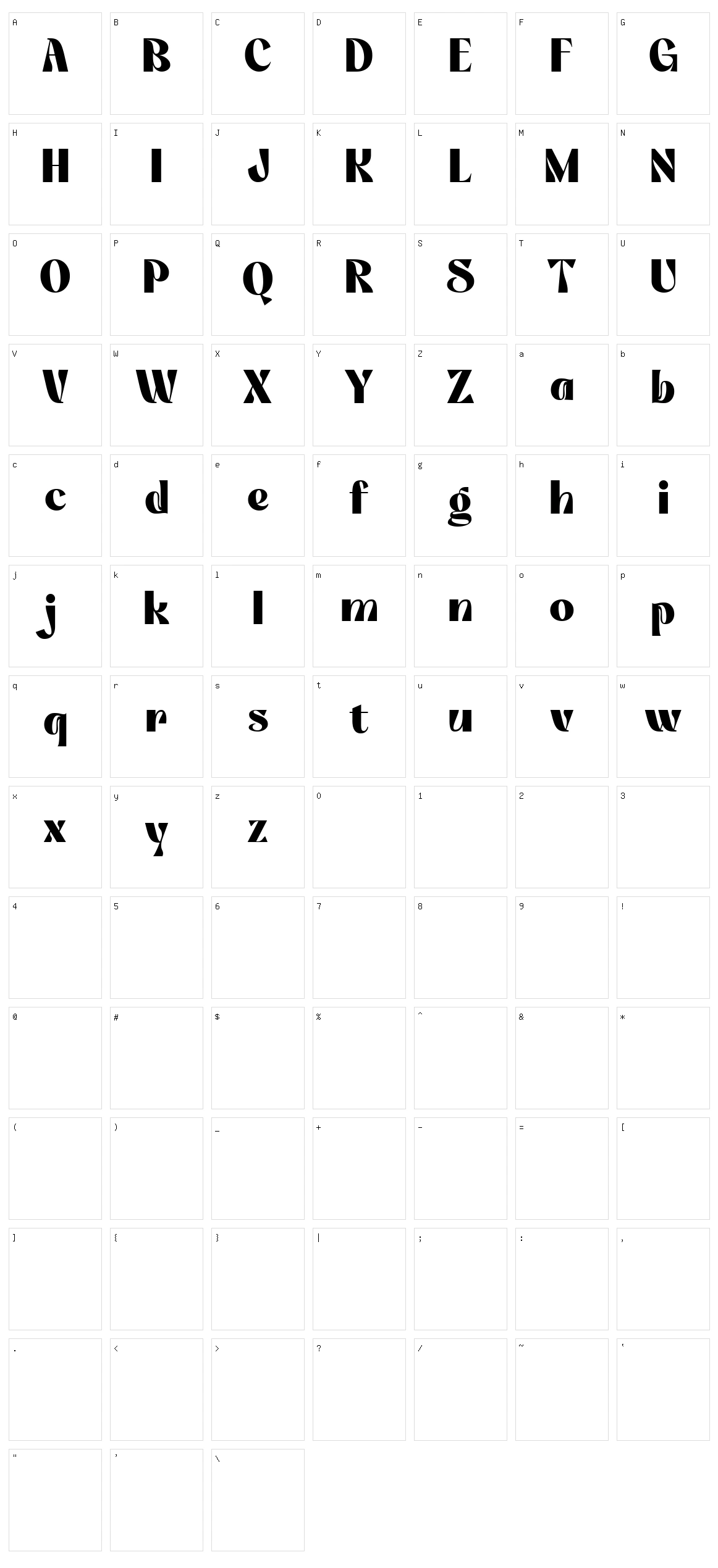 Wermino Character Set