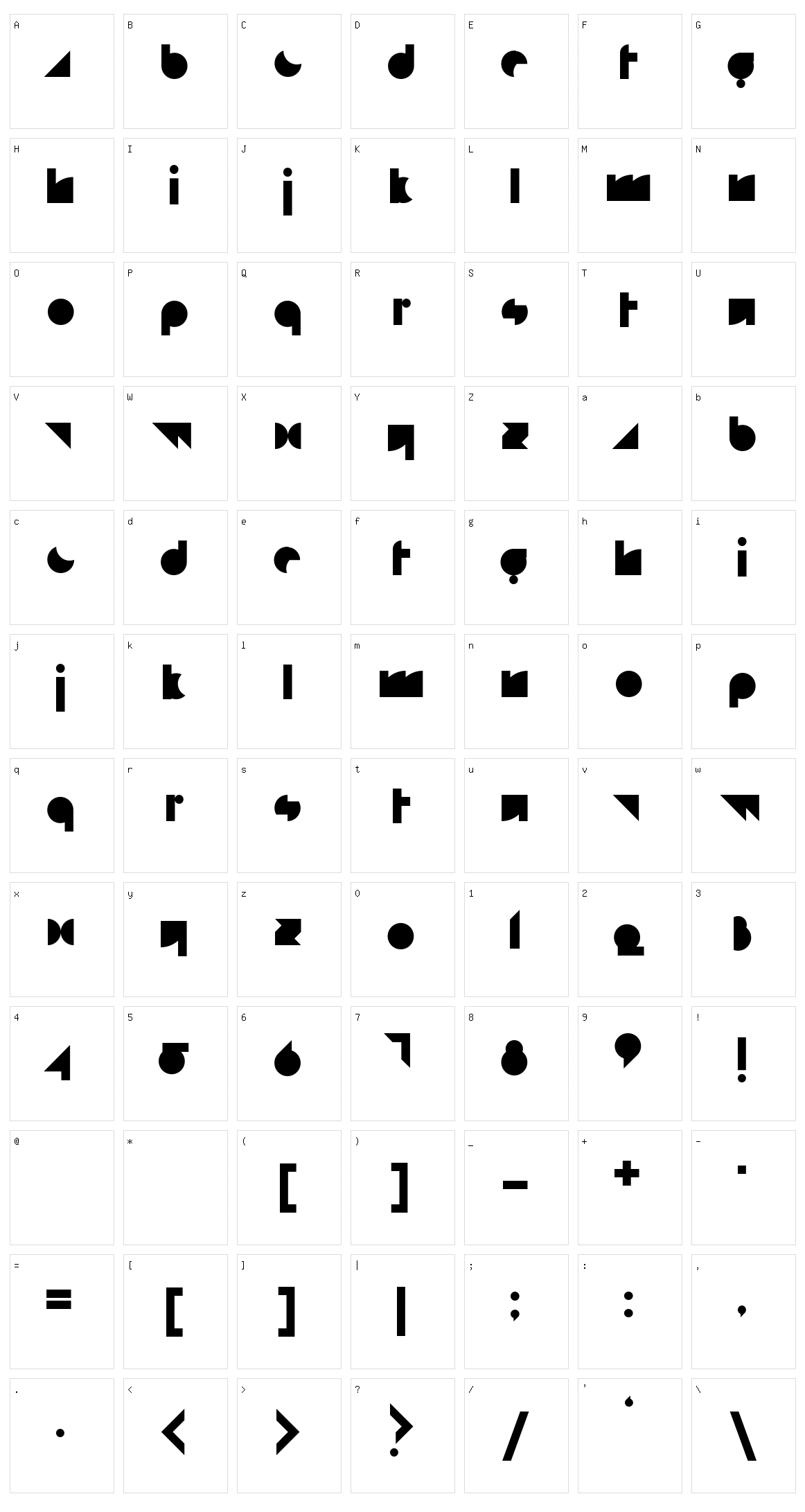 White Rabbit Character Set