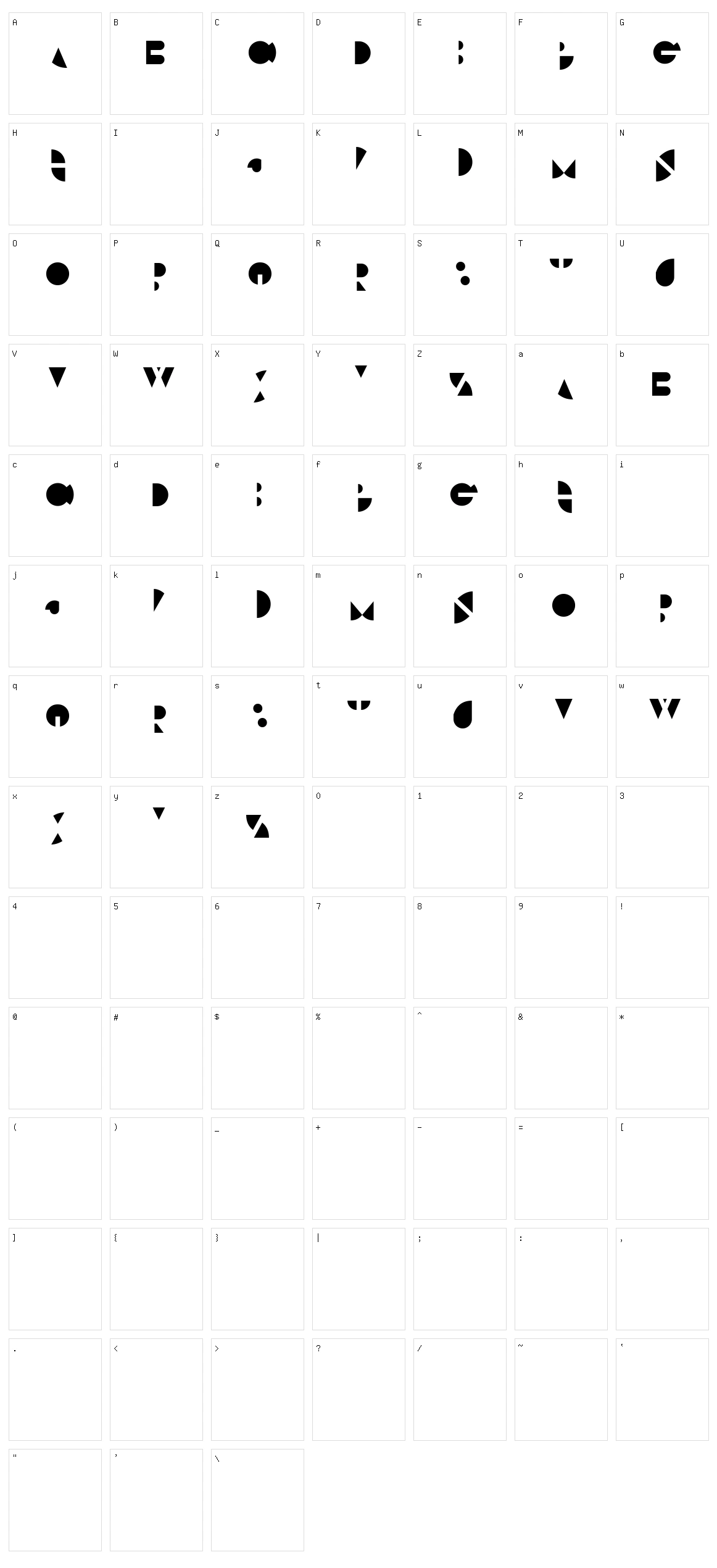 Wollicht Character Set