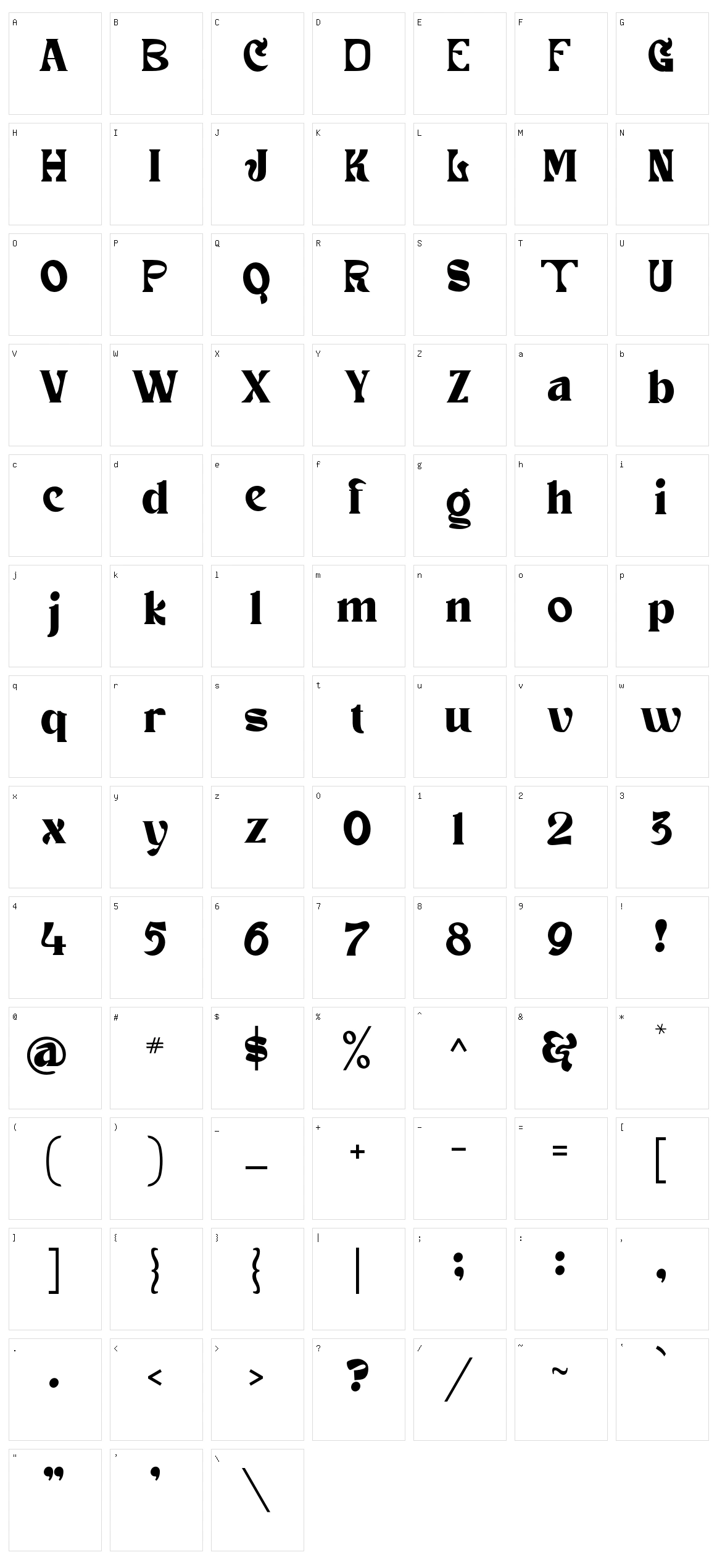 Wood Land Character Set